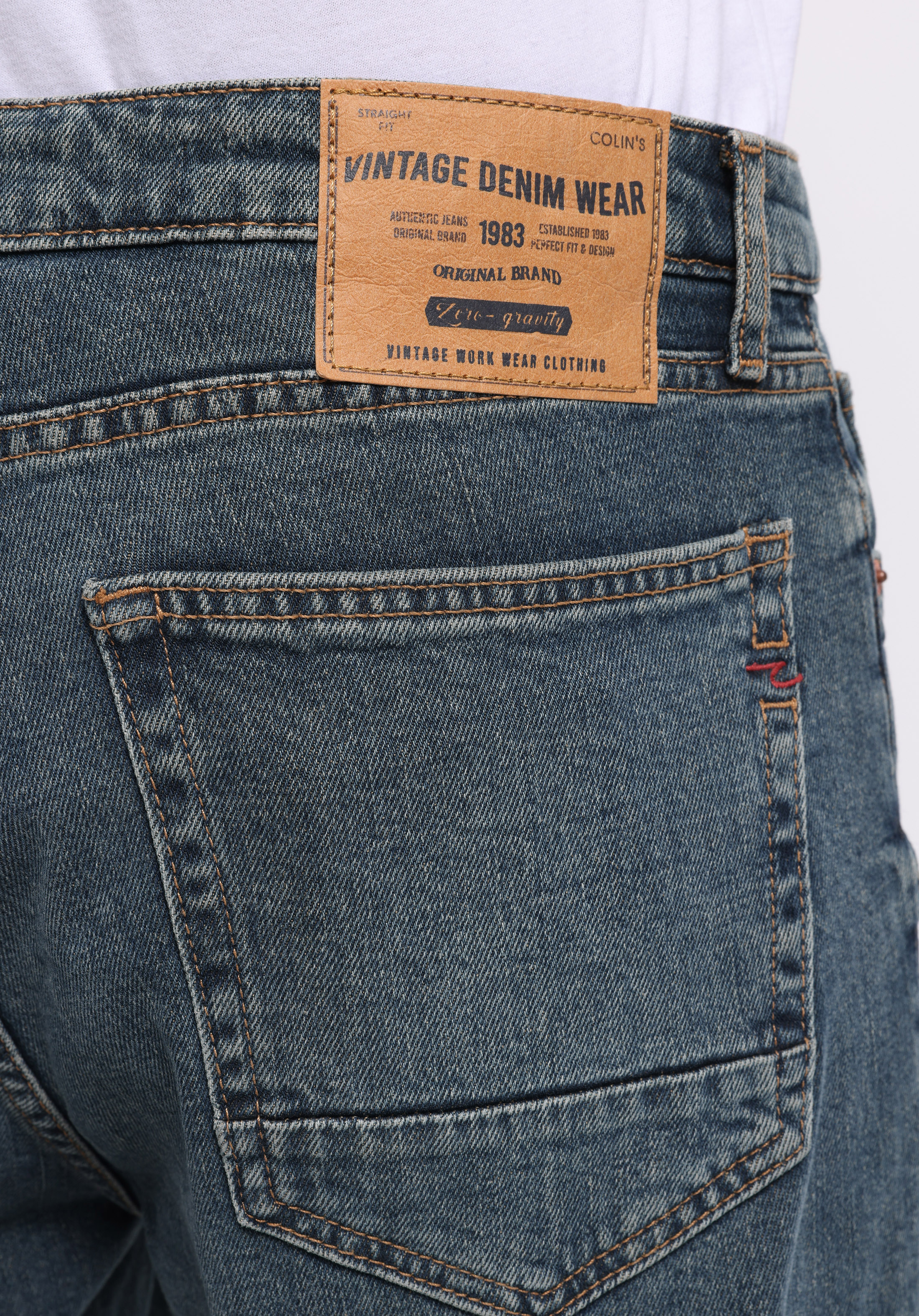 Regular Fit   Erkek Açik İndigo Jean Pantolon