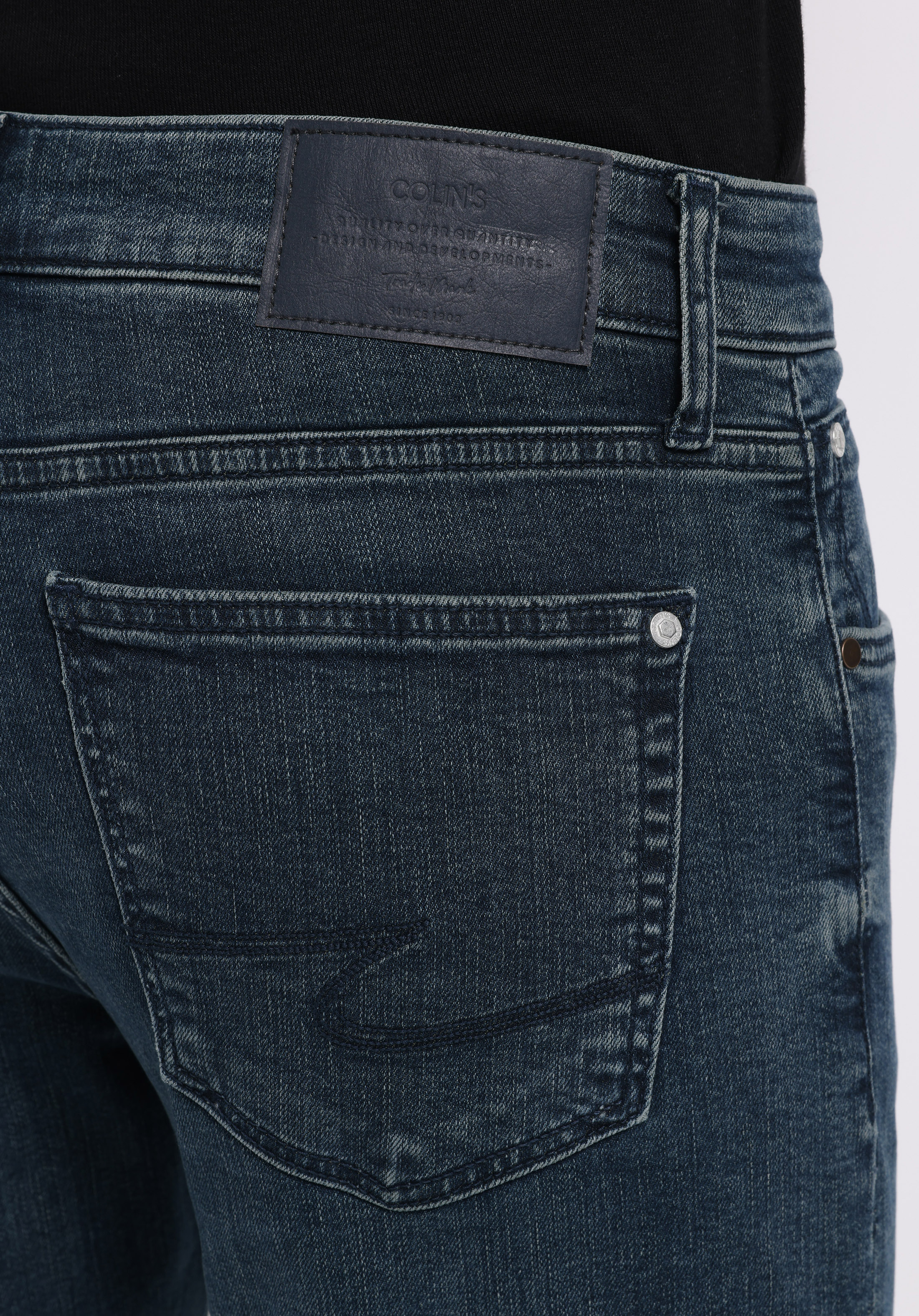 Slim Fit   Erkek İndigo Jean Pantolon