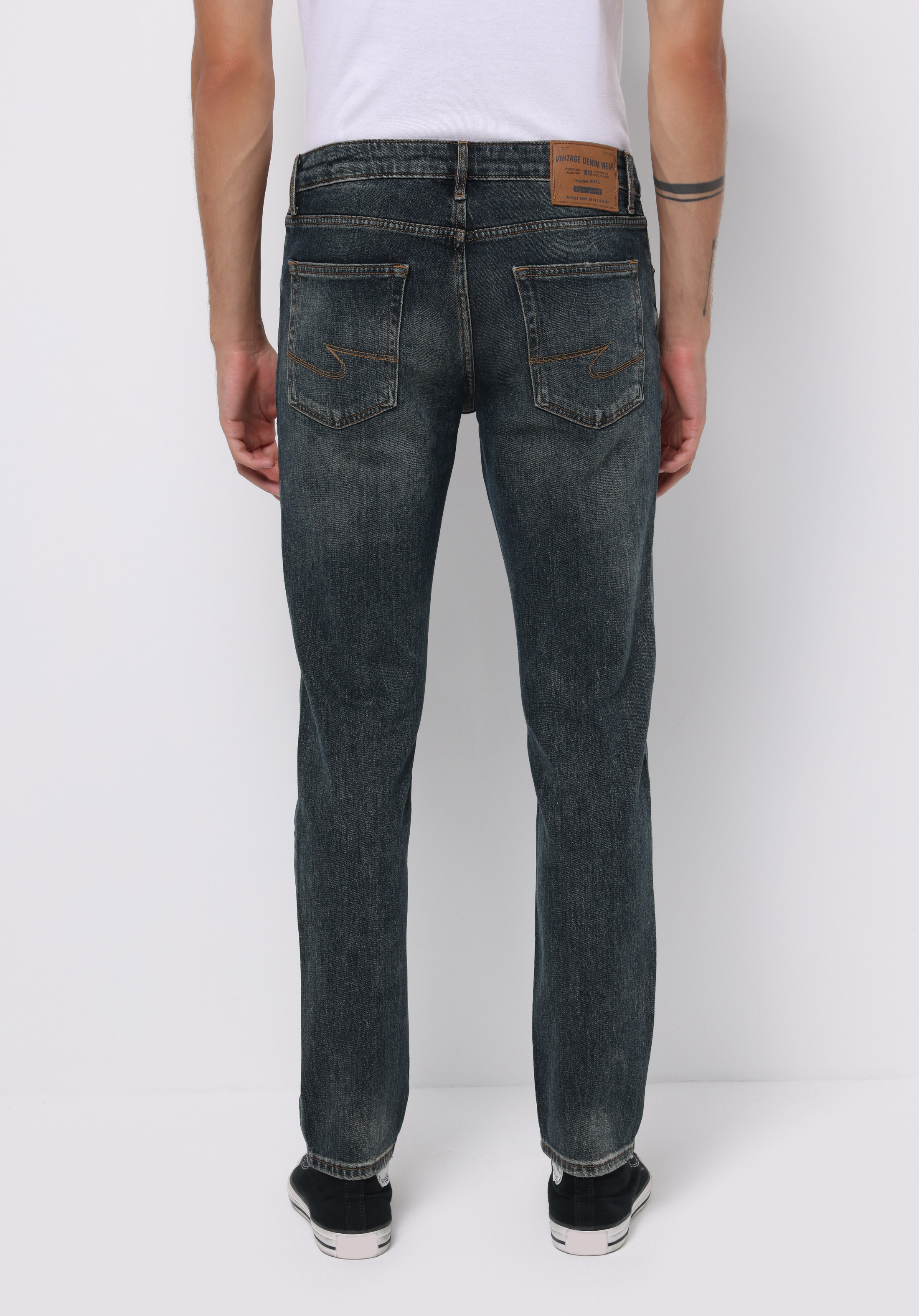 Straight Fit   Erkek İndigo Jean Pantolon