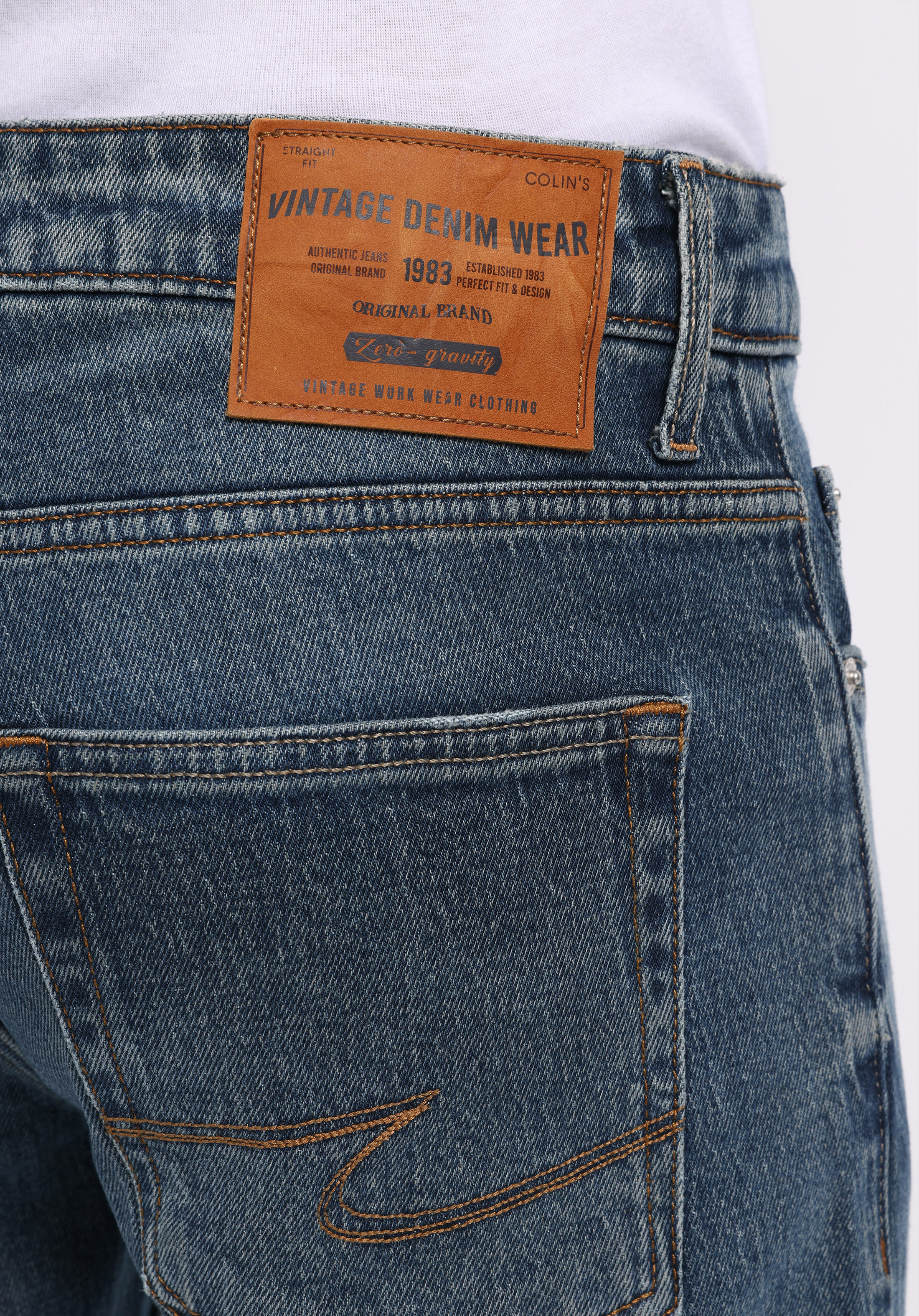 Straight Fit   Erkek İndigo Jean Pantolon