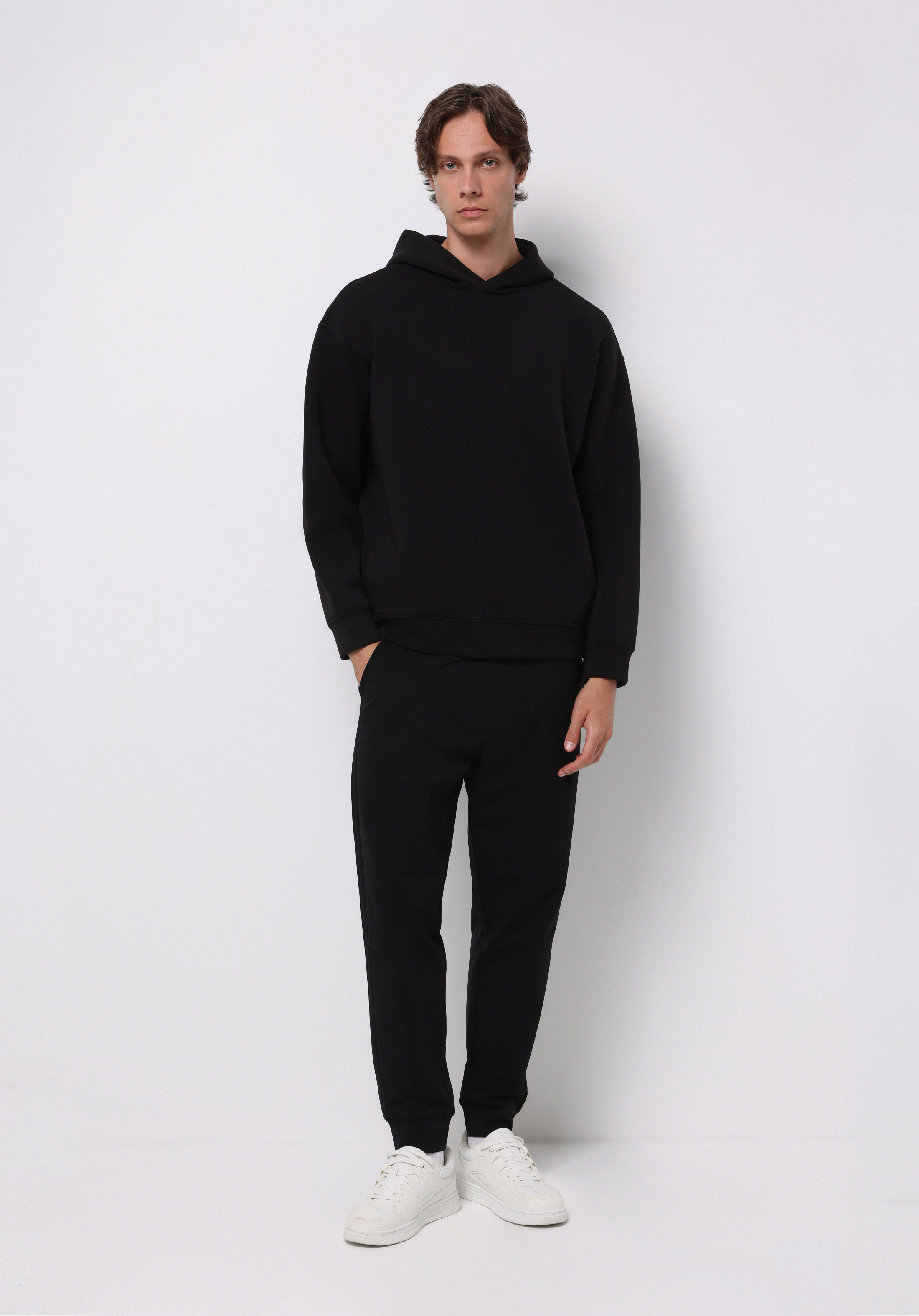 Oversize Fit   Erkek Siyah Sweatshirt