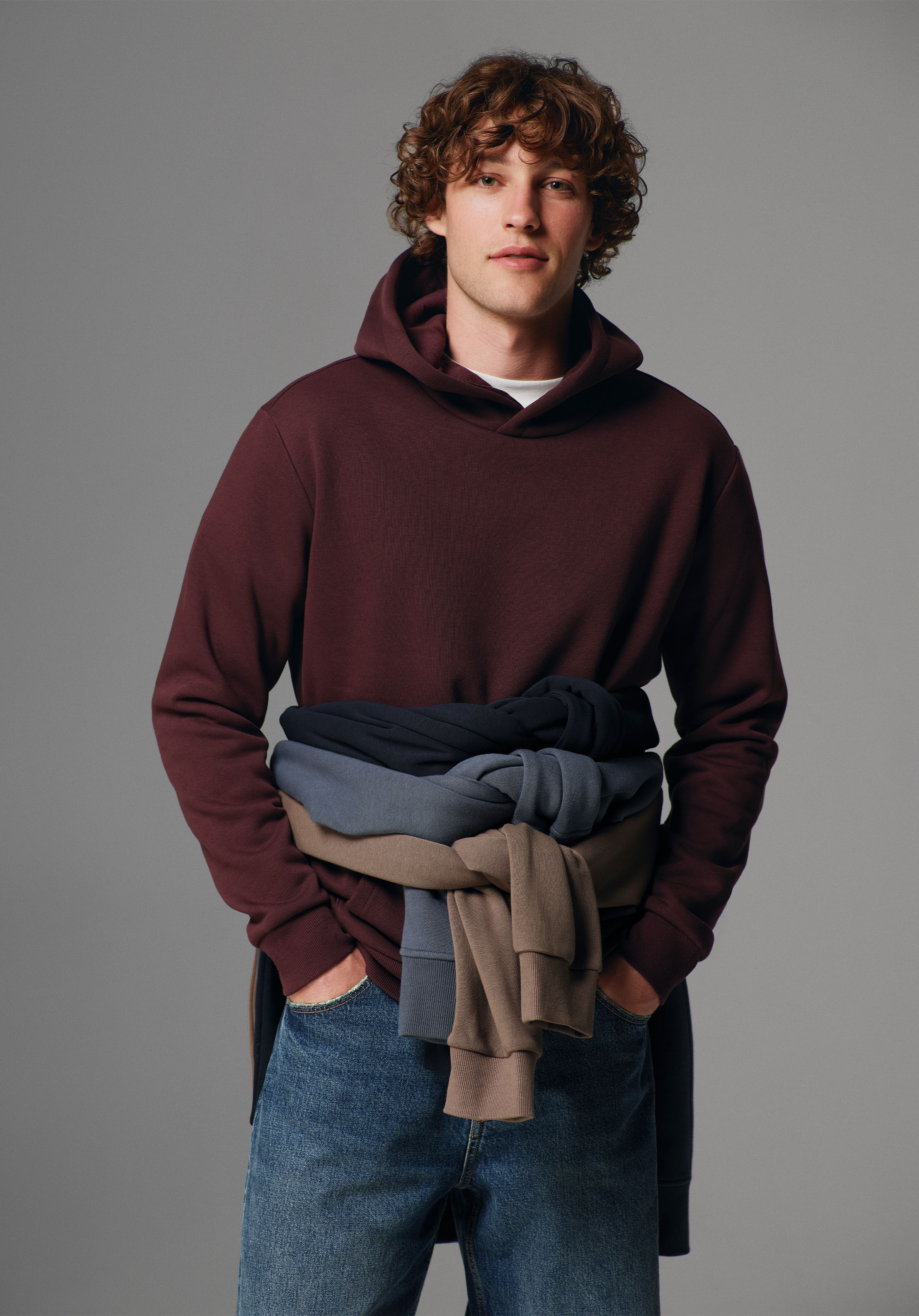 Oversize Fit   Erkek Mor Sweatshirt