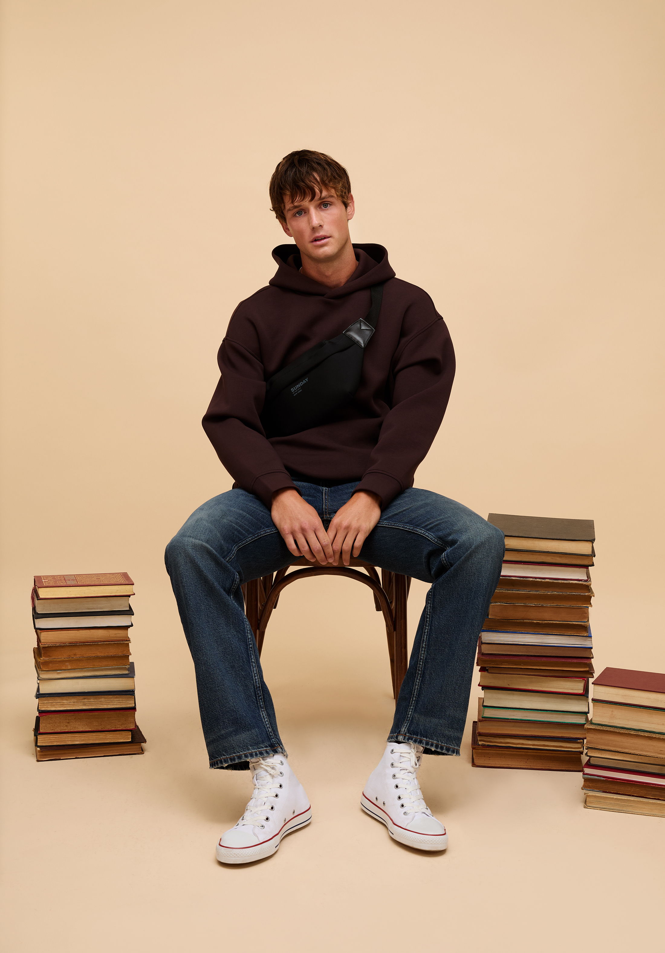Oversize Fit   Erkek Mor Sweatshirt