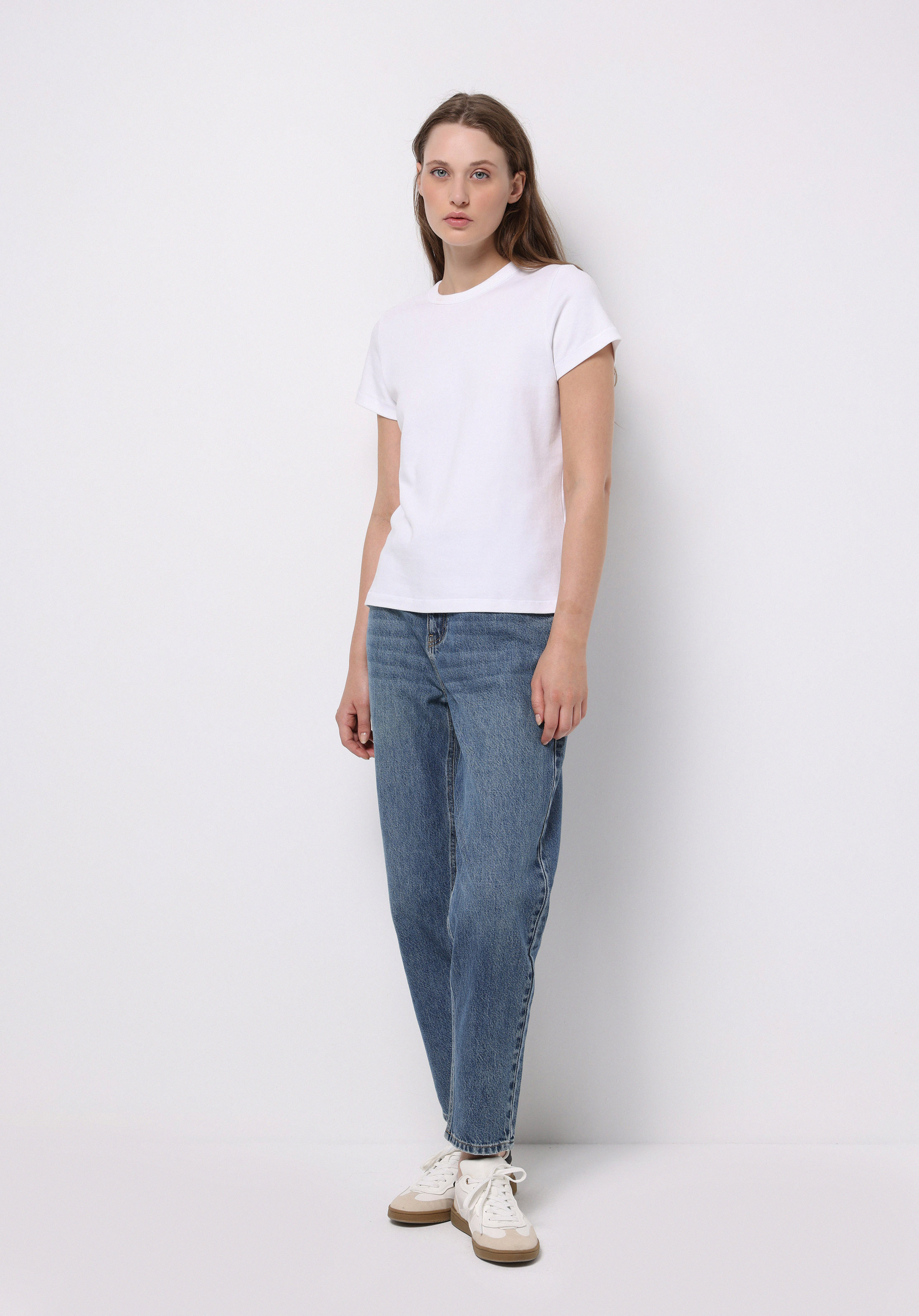 Barrel Fit   Kadın İndigo Jean Pantolon