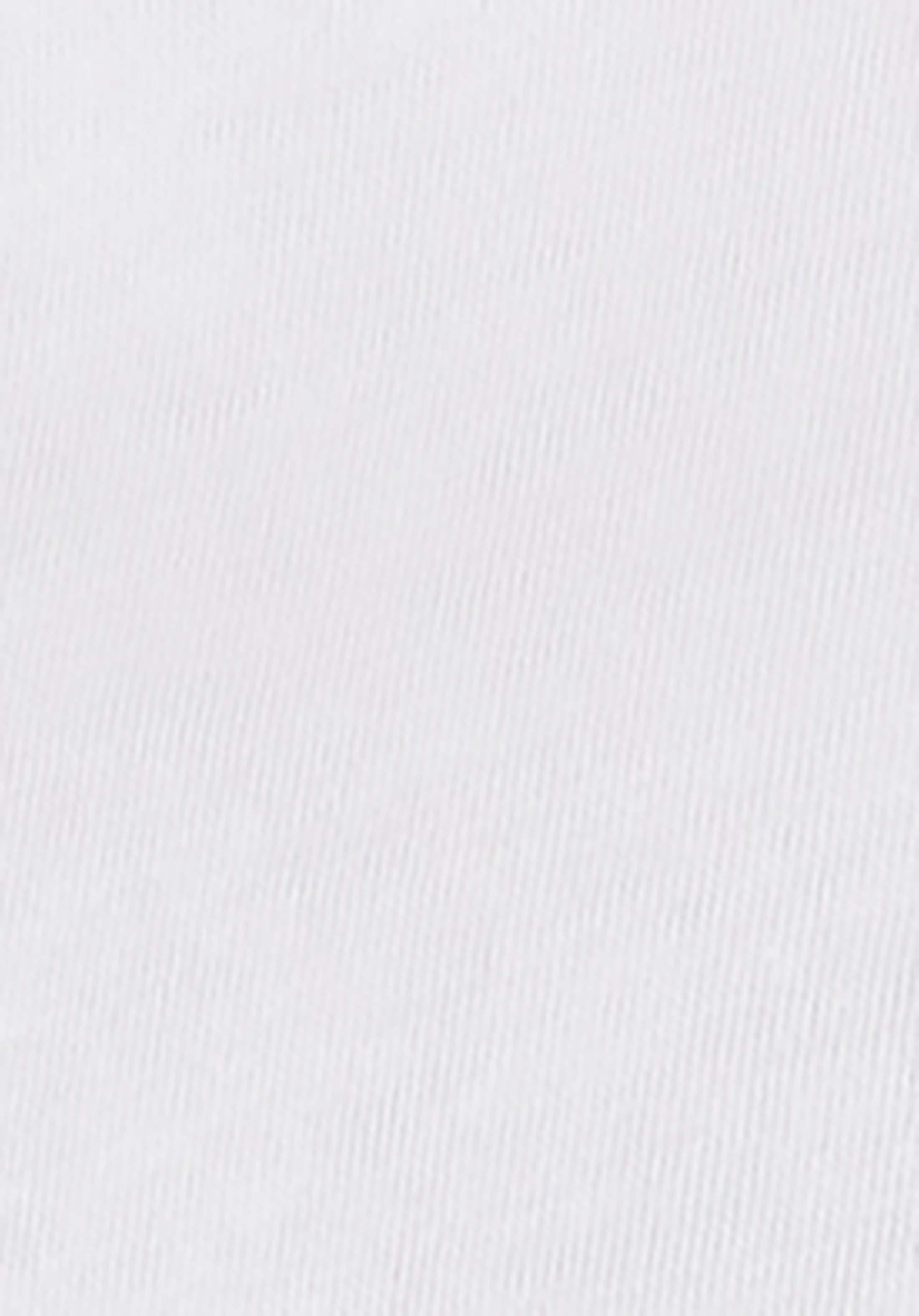 Regular Fit Yuvarlak Yaka Çizgili Erkek Beyaz Kısa Kol Tişört