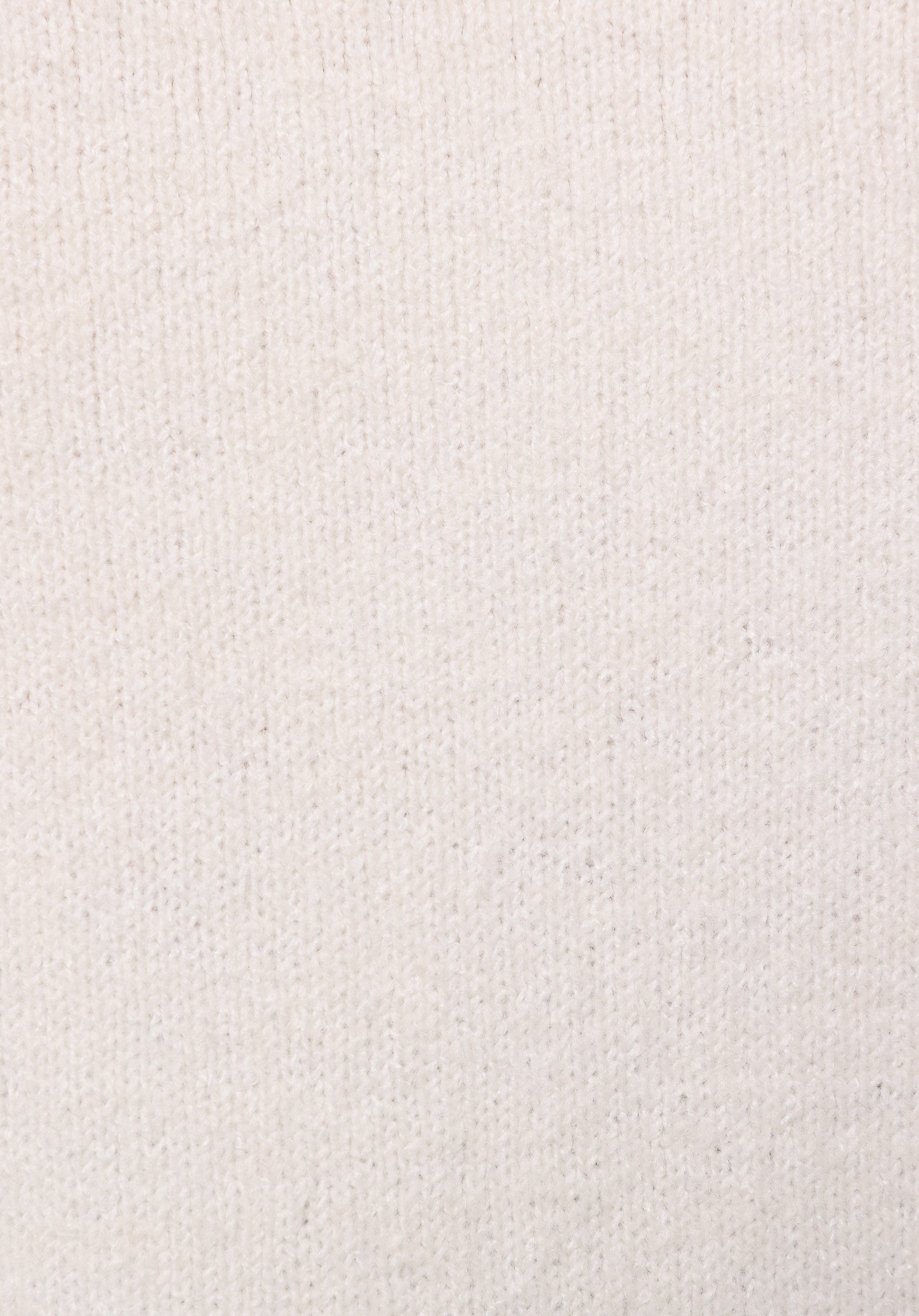 Relaxed Fit Yuvarlak Yaka Baskılı Kadın Ekru Kazak