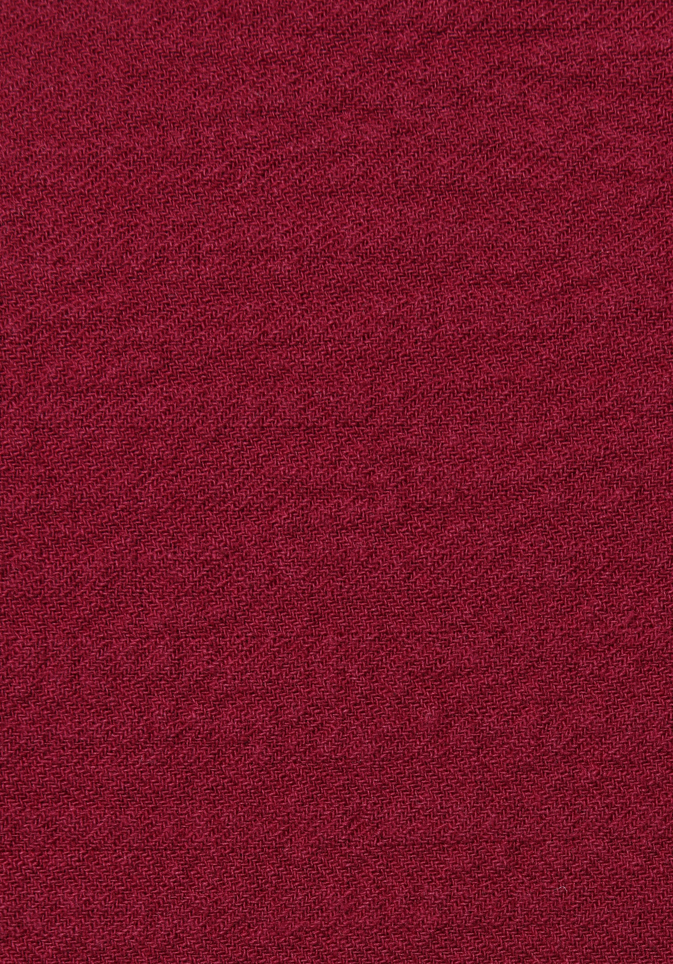 Relax Fit Shirt Neck Düz Kadın Bordo Uzun Kol Gömlek