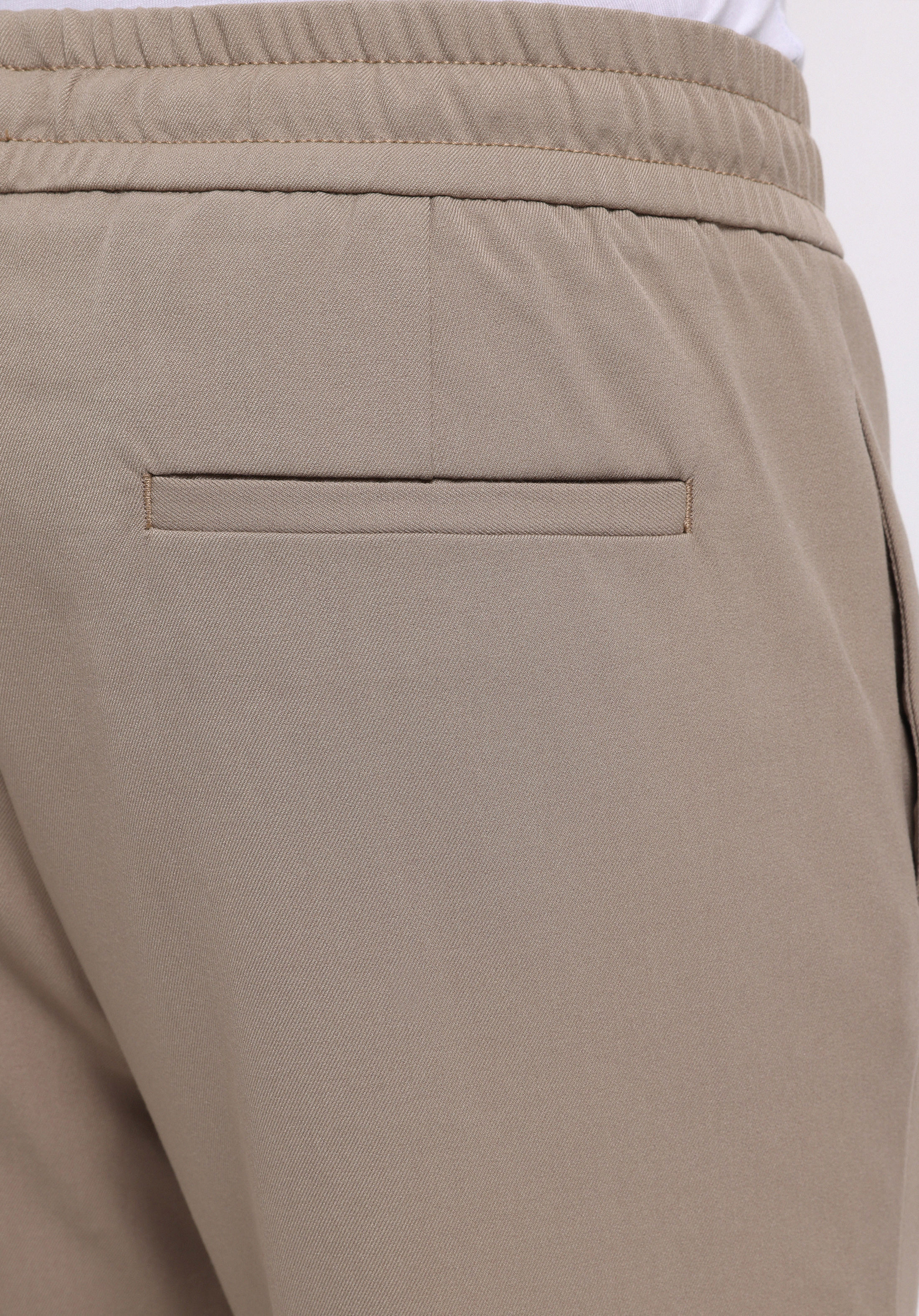 Regular Fit Orta Bel Düz Paça Erkek Bej  Pantolon