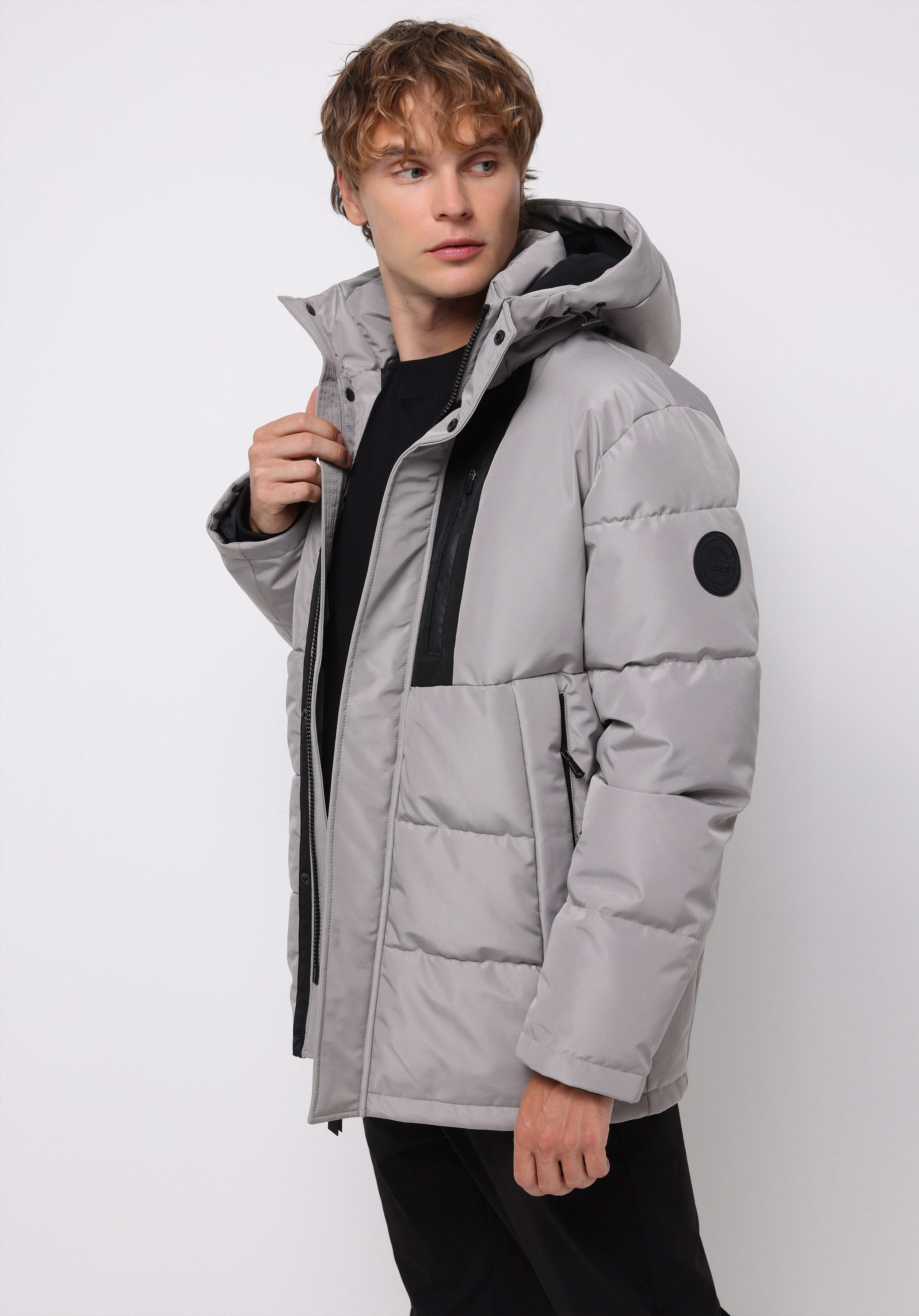 Regular Fit     Erkek Gri Kaban