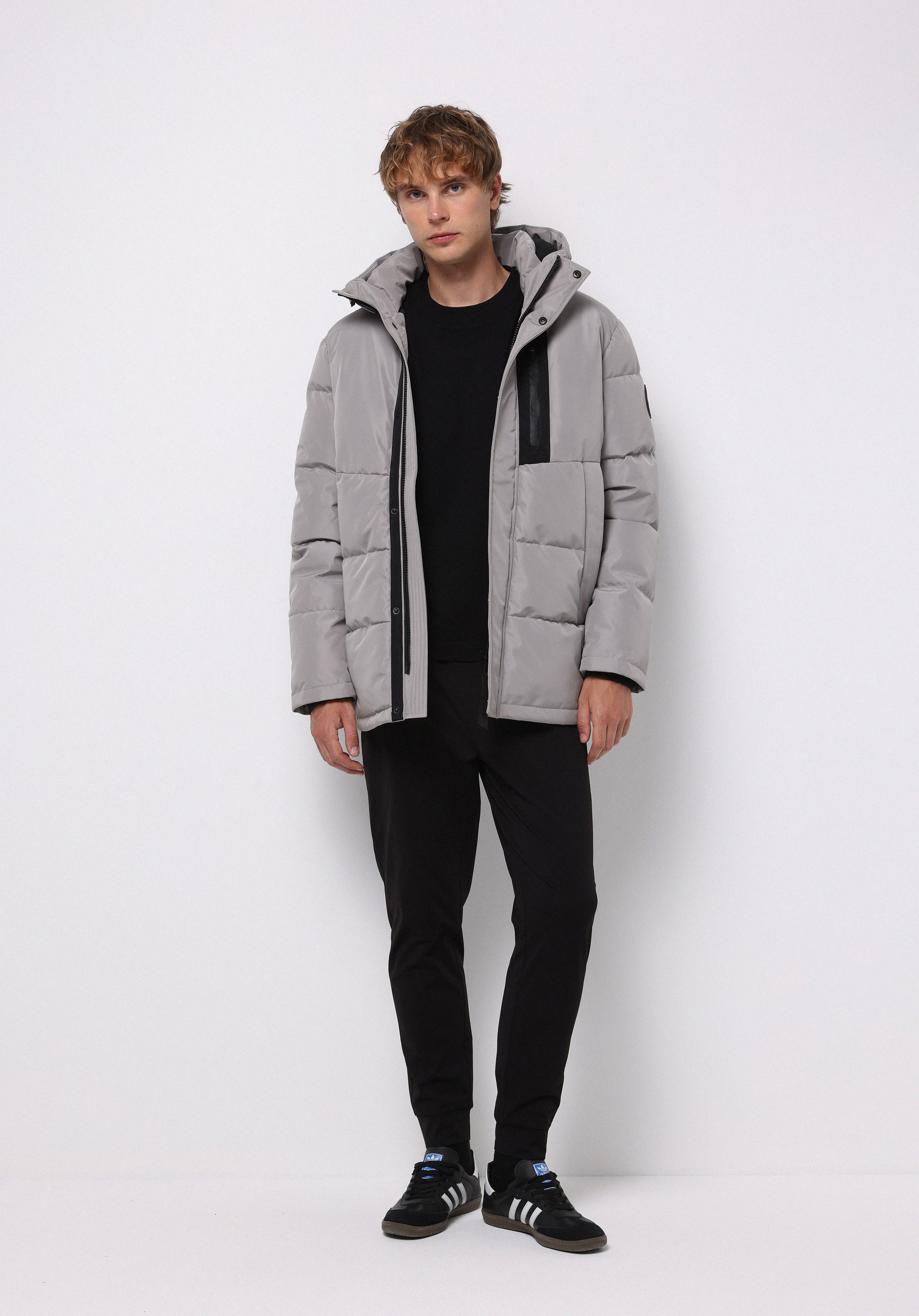 Regular Fit     Erkek Gri Kaban