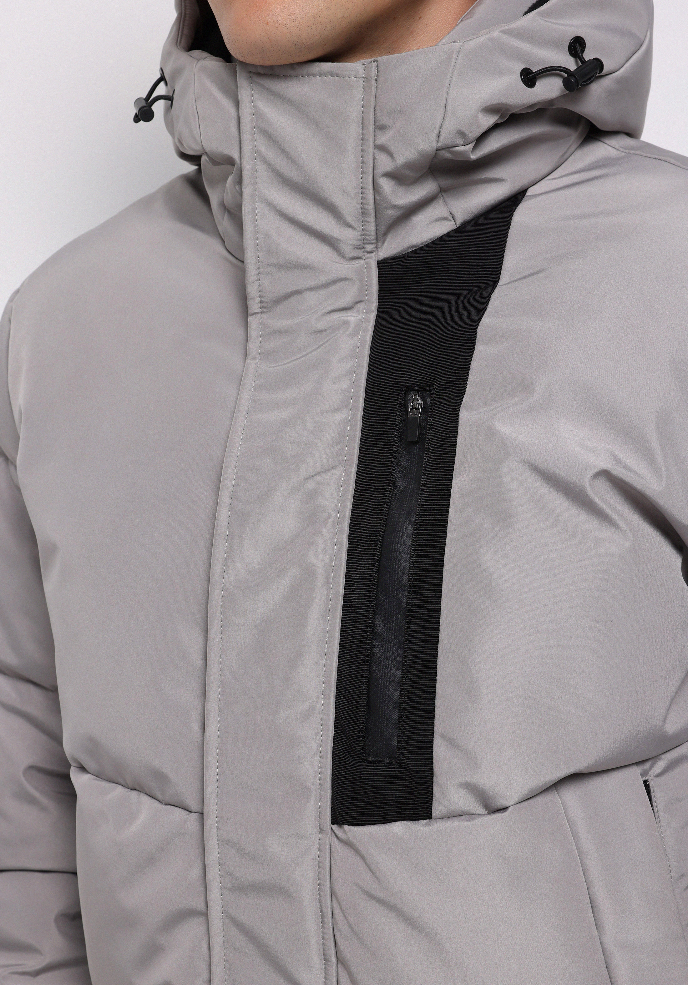 Regular Fit     Erkek Gri Kaban