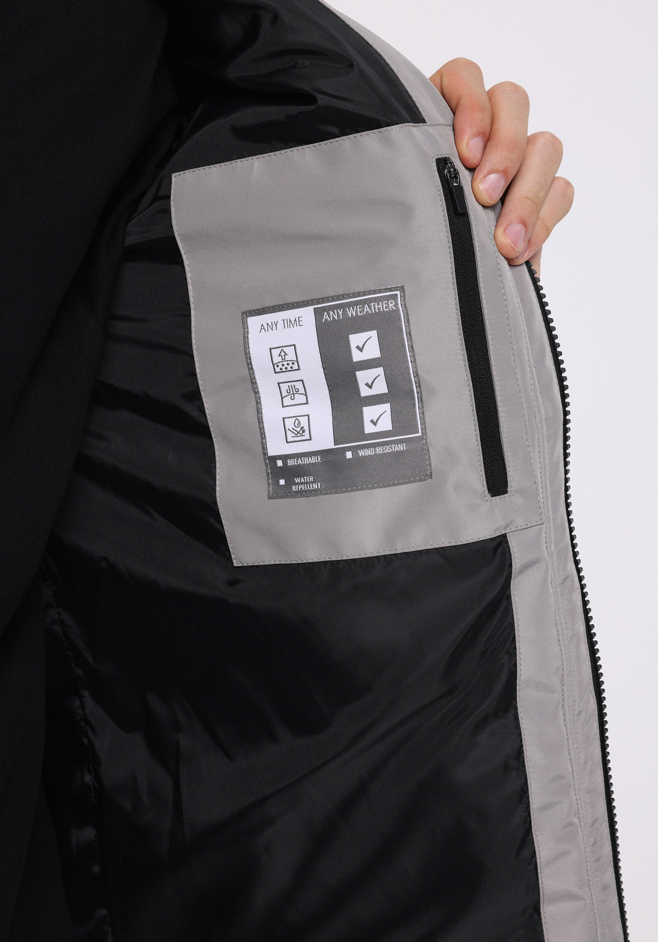 Regular Fit     Erkek Gri Kaban