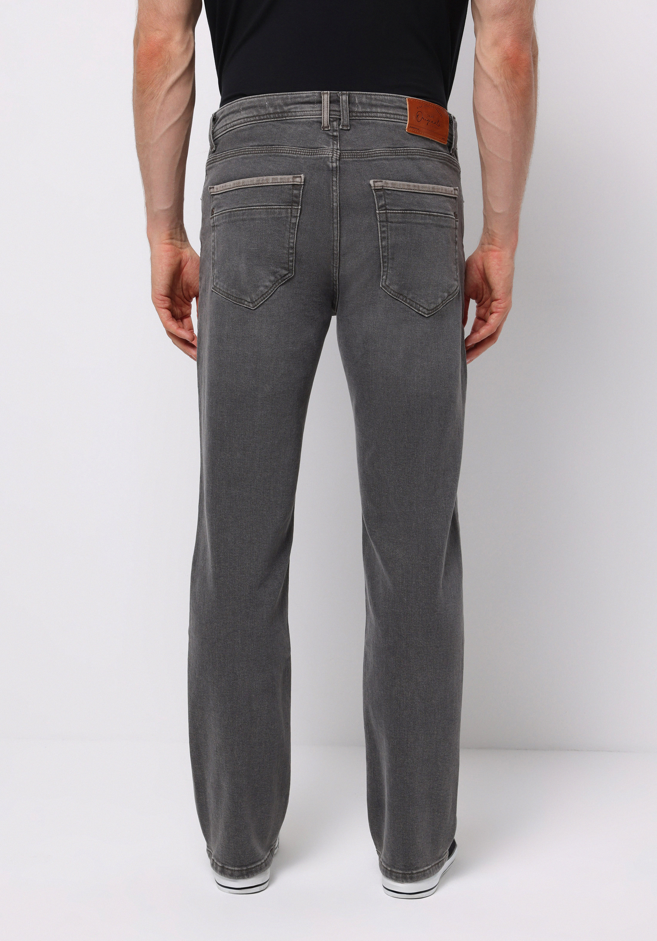 Regular Fit Orta Bel Düz Paça Erkek Siyah Jean Pantolon