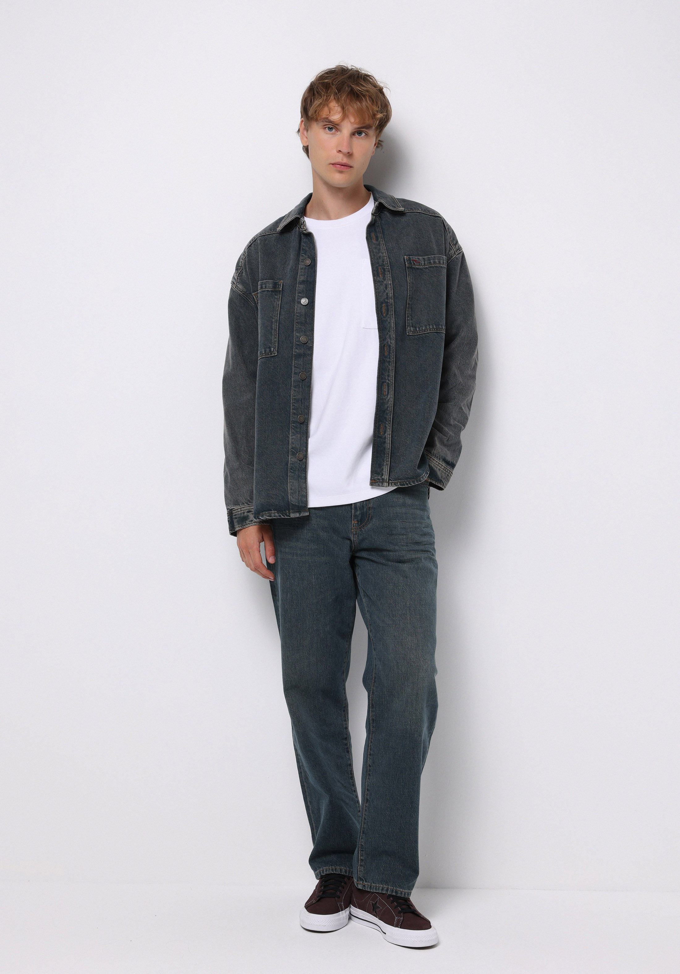 Loose Relaxed Fit   Erkek İndigo Jean Pantolon