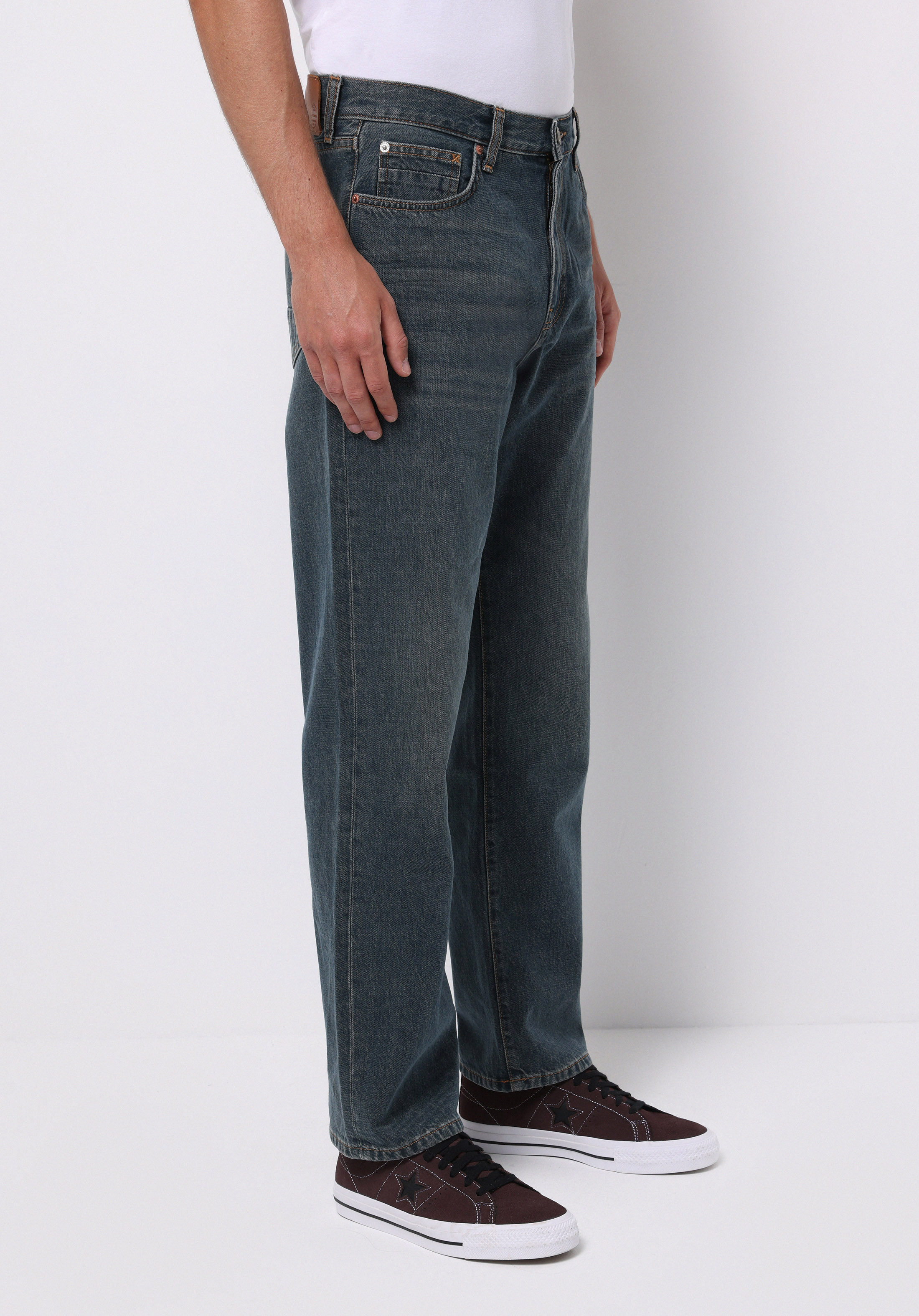 Loose Relaxed Fit   Erkek İndigo Jean Pantolon