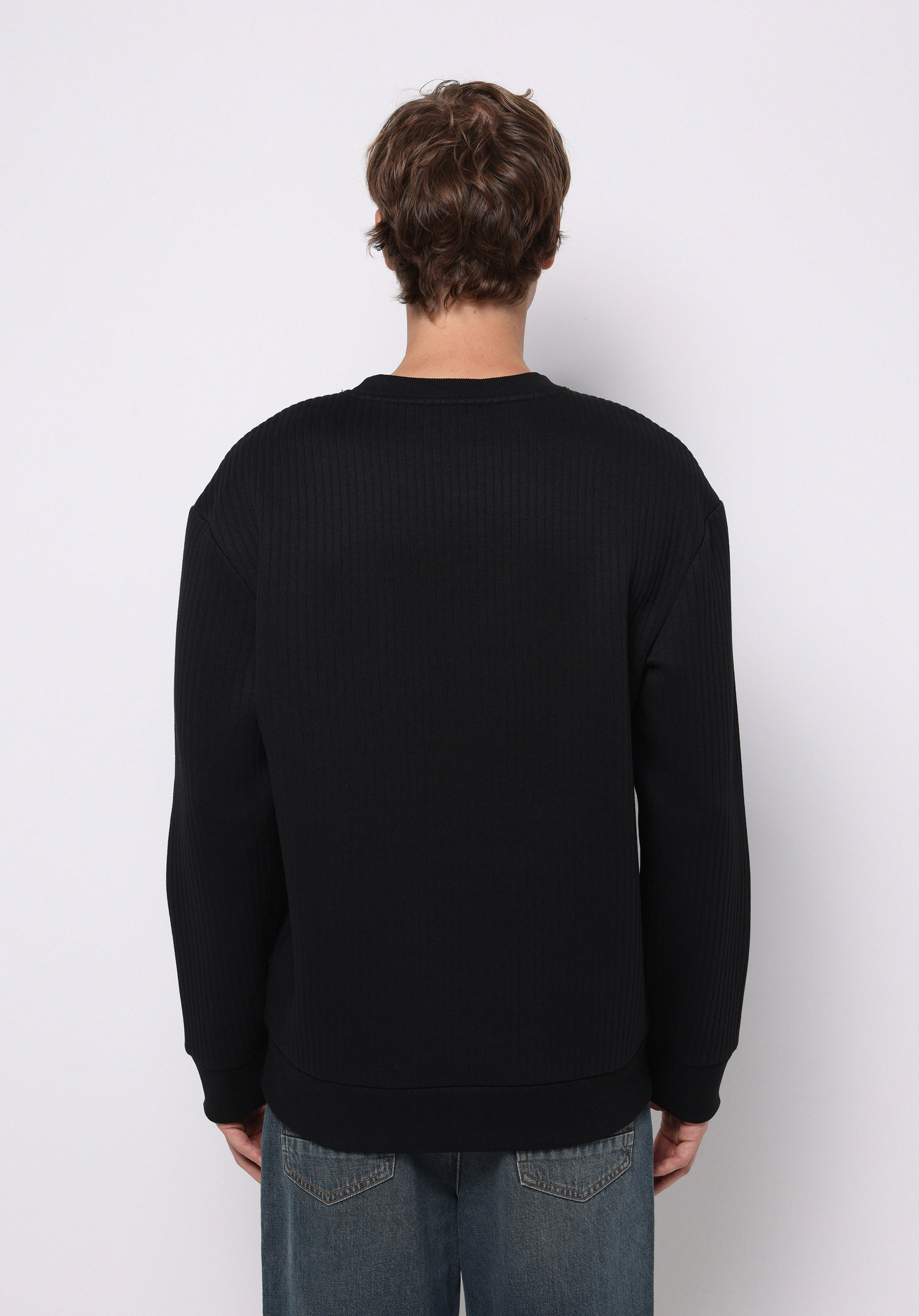 Comfort Fit   Erkek Siyah Sweatshirt