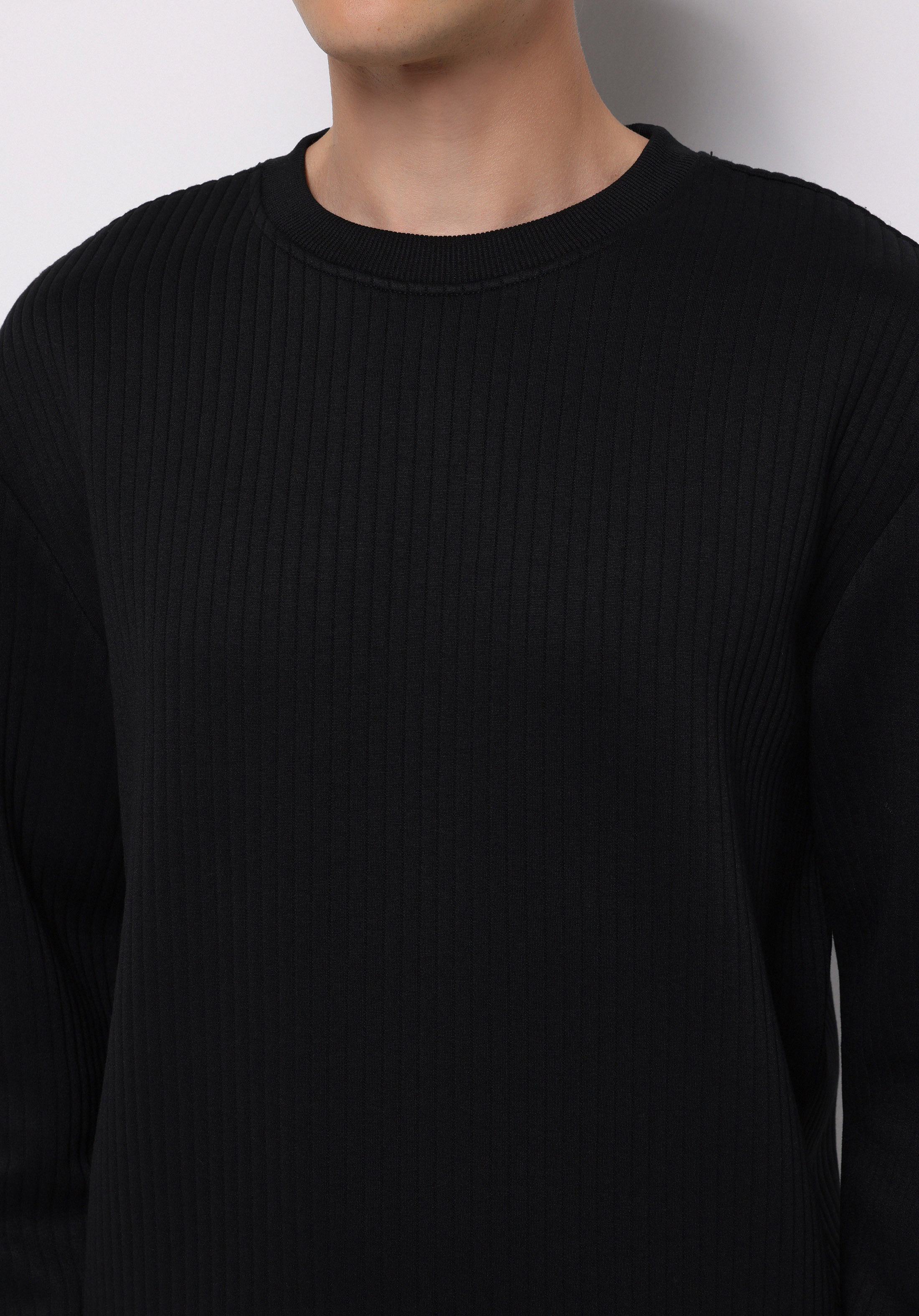 Comfort Fit   Erkek Siyah Sweatshirt