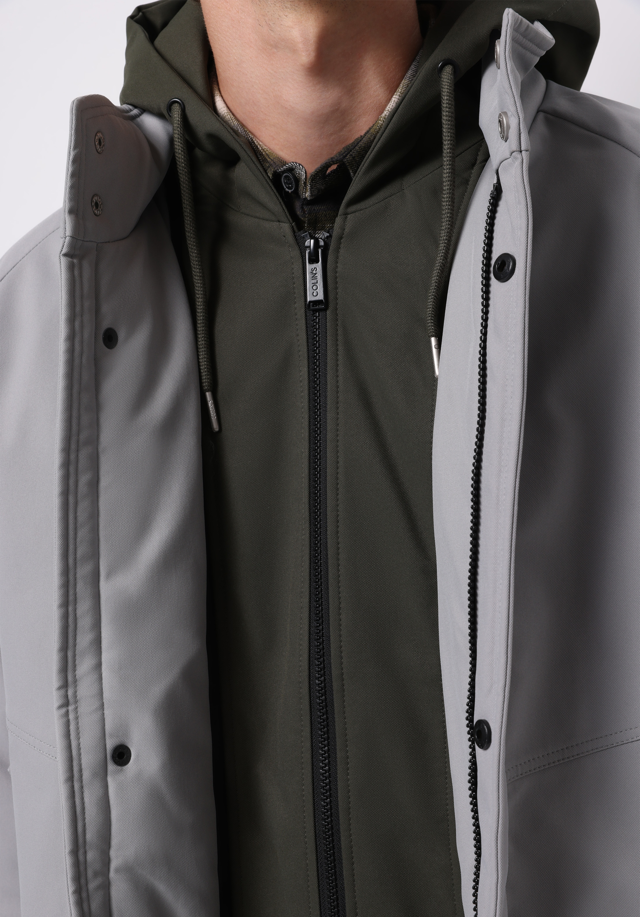 Regular Fit     Erkek Gri Kaban