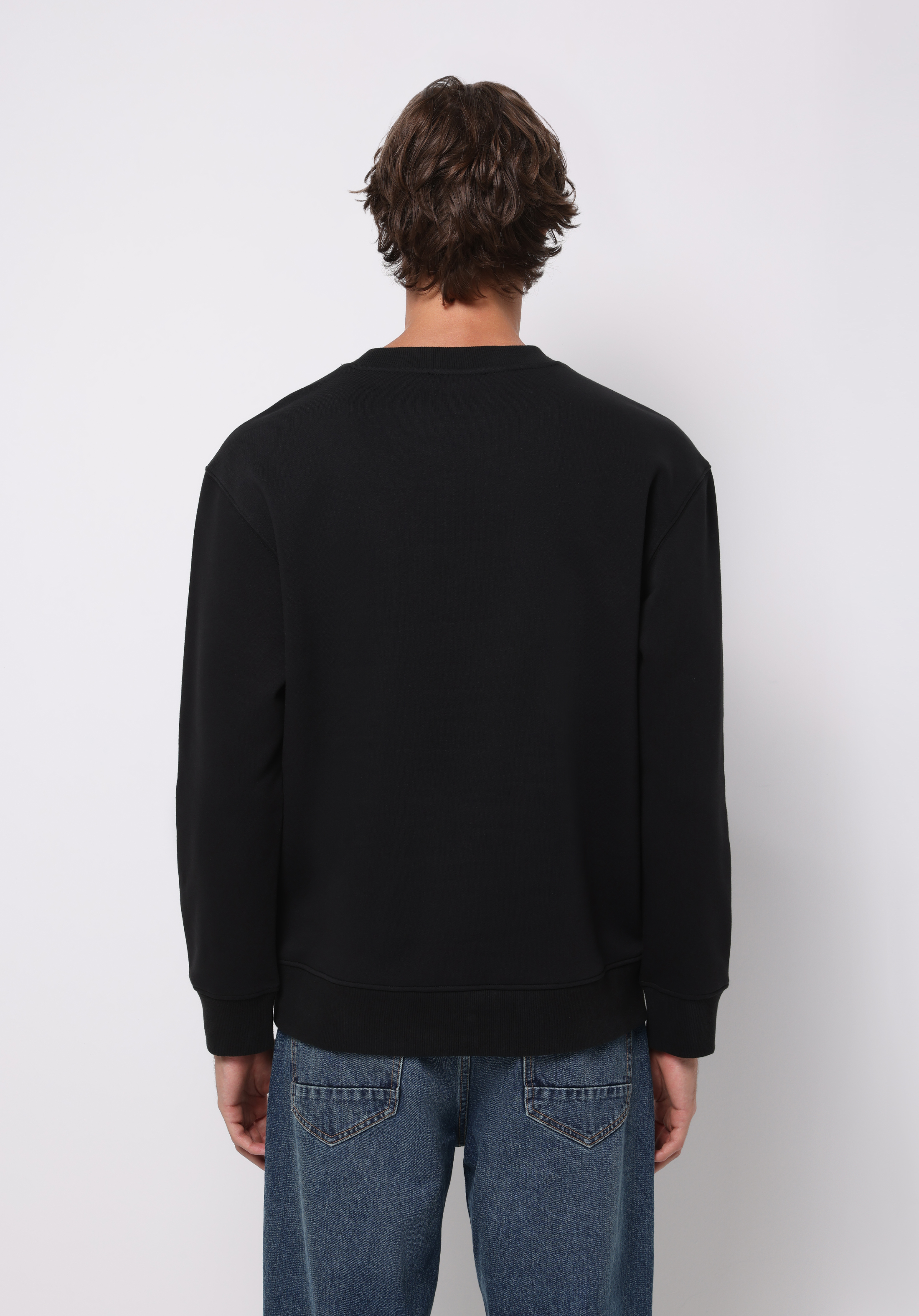 Comfort Fit   Erkek Siyah Sweatshirt