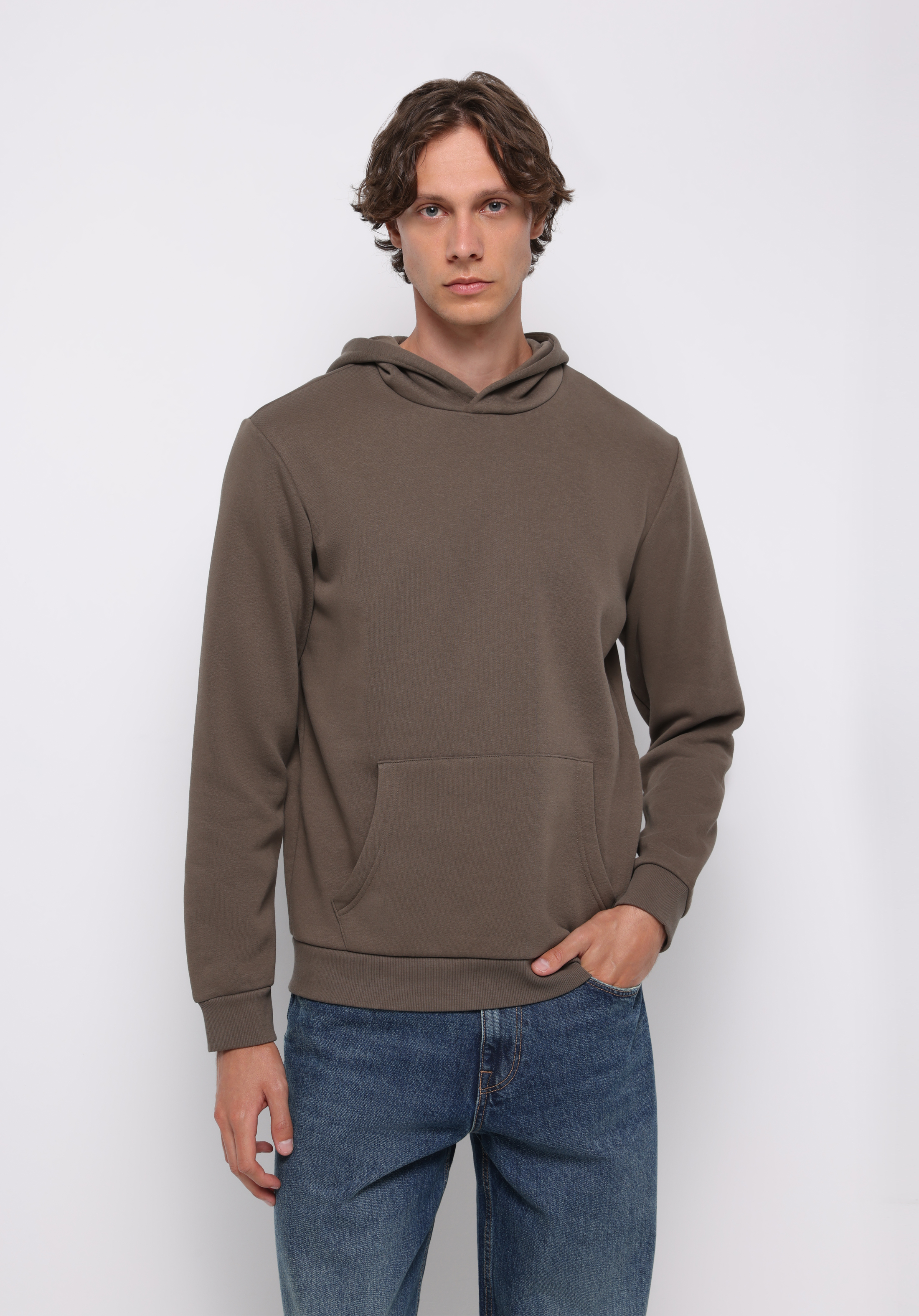 Regular Fit   Erkek Gri Sweatshirt