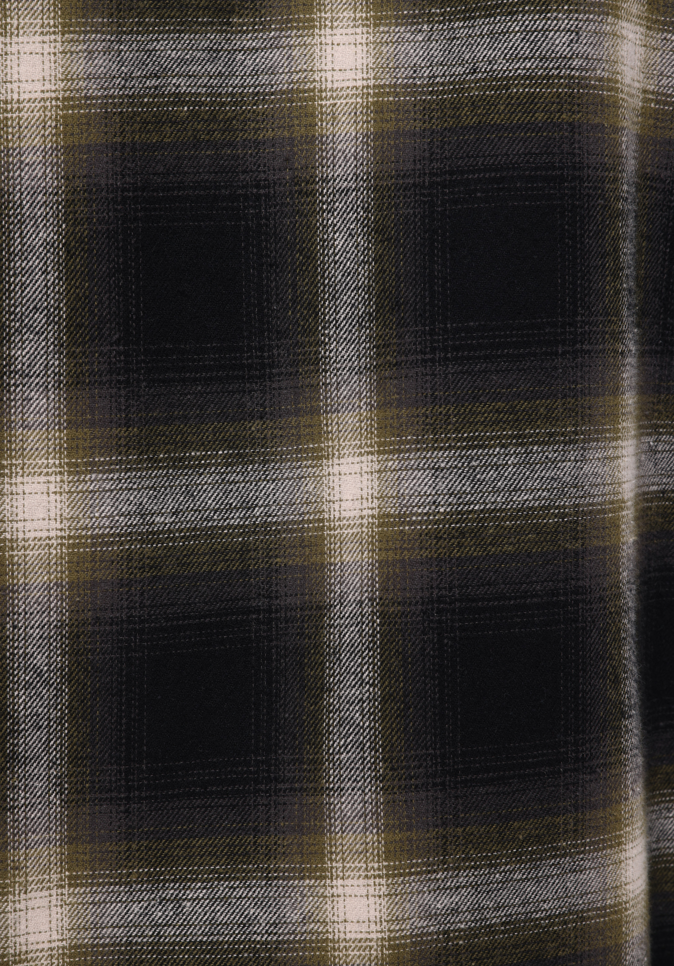 Regular Fit Shirt Neck Ekoseli Erkek Yeşil Uzun Kol Gömlek