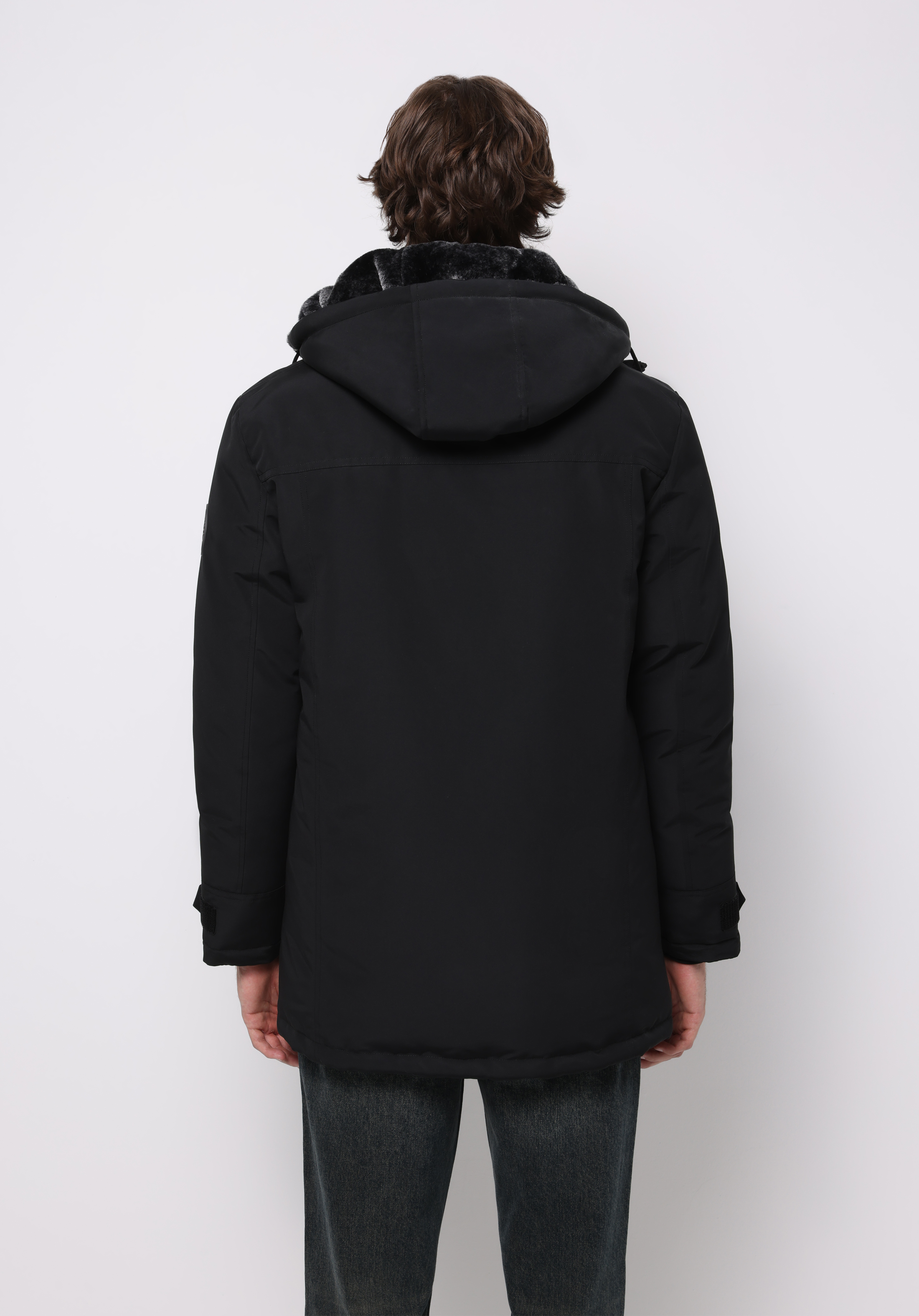 Regular Fit     Erkek Siyah Kaban