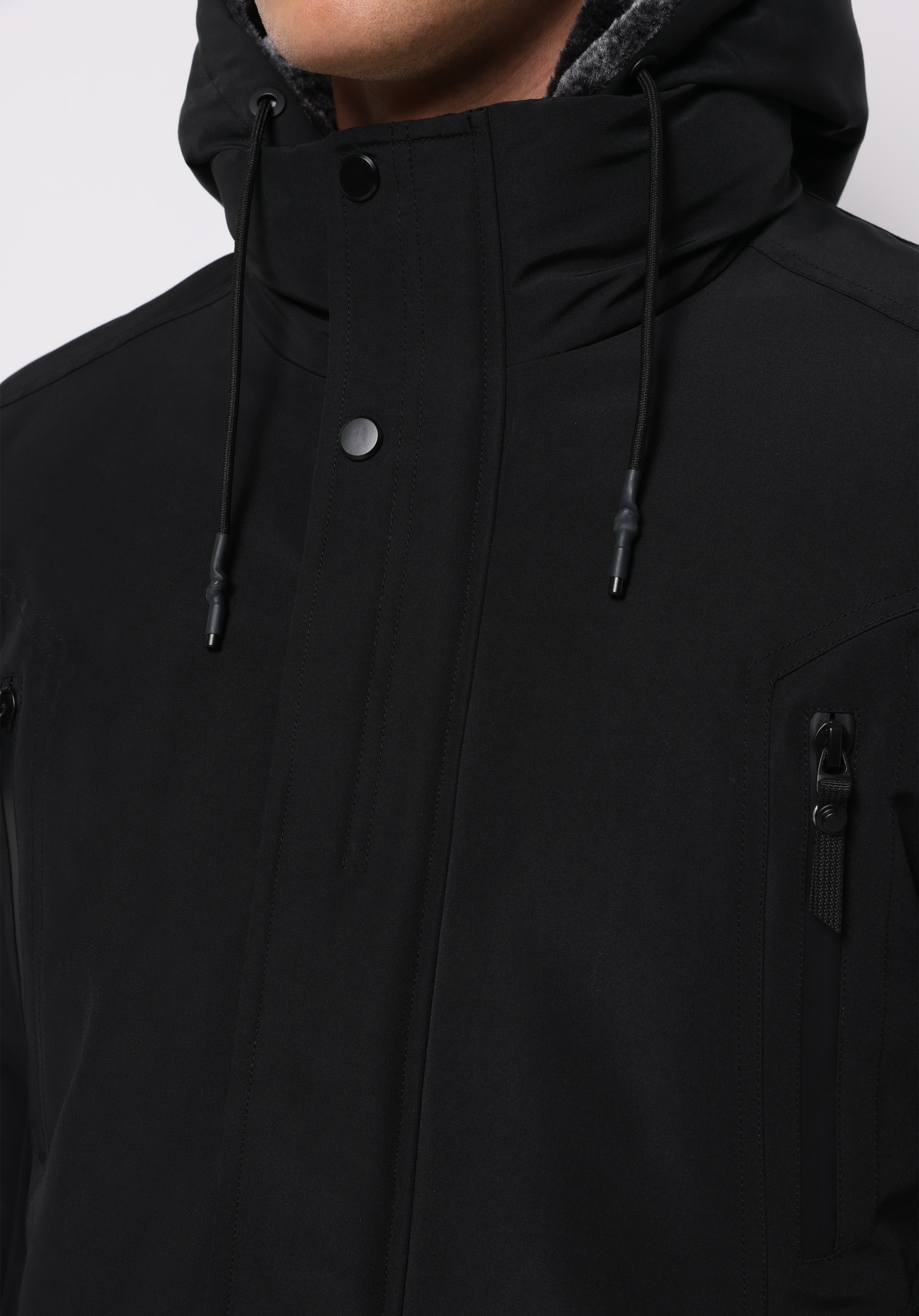 Regular Fit     Erkek Siyah Kaban