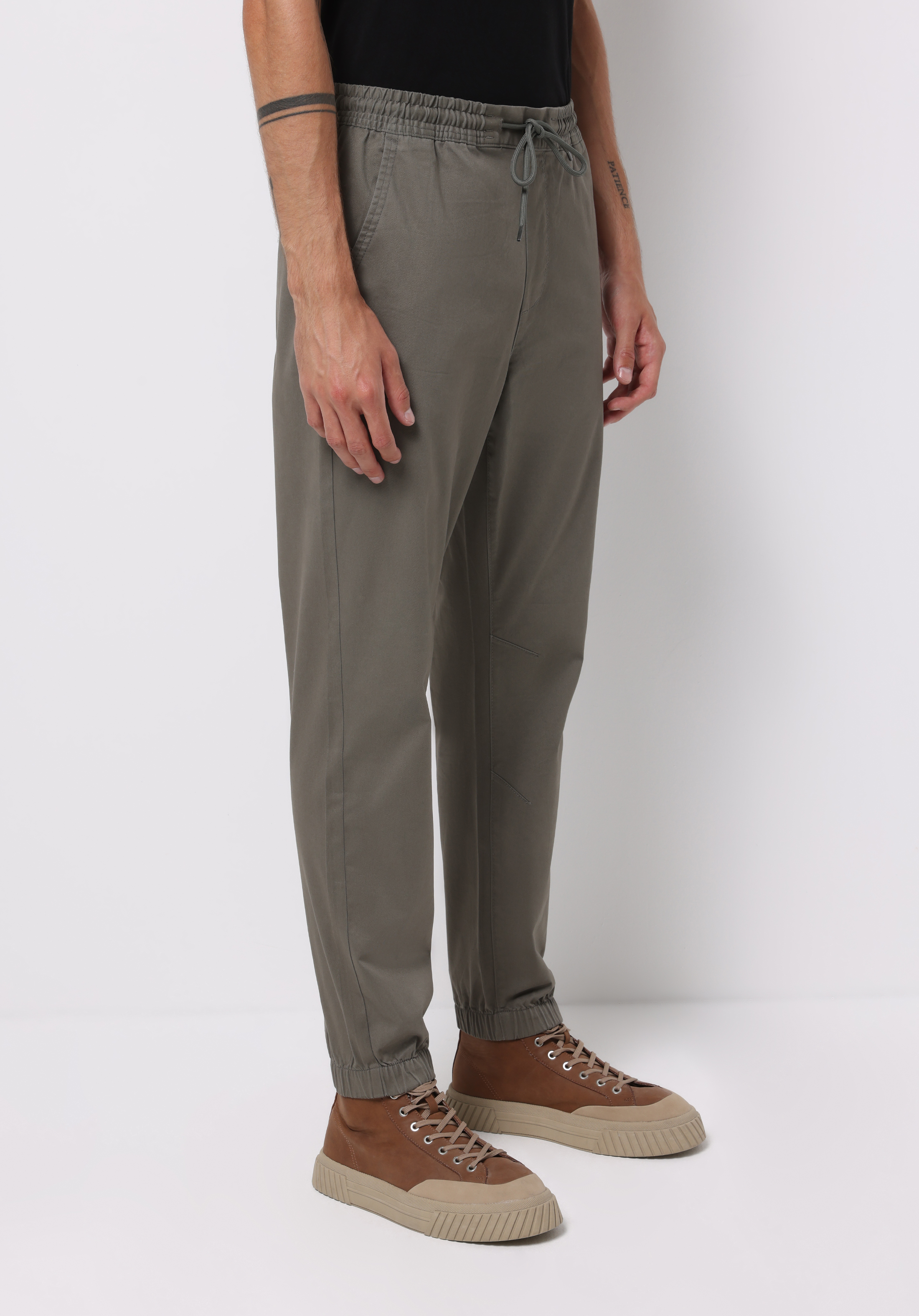 Cargo Fit Orta Bel Lastikli Paça Erkek Yeşil  Pantolon