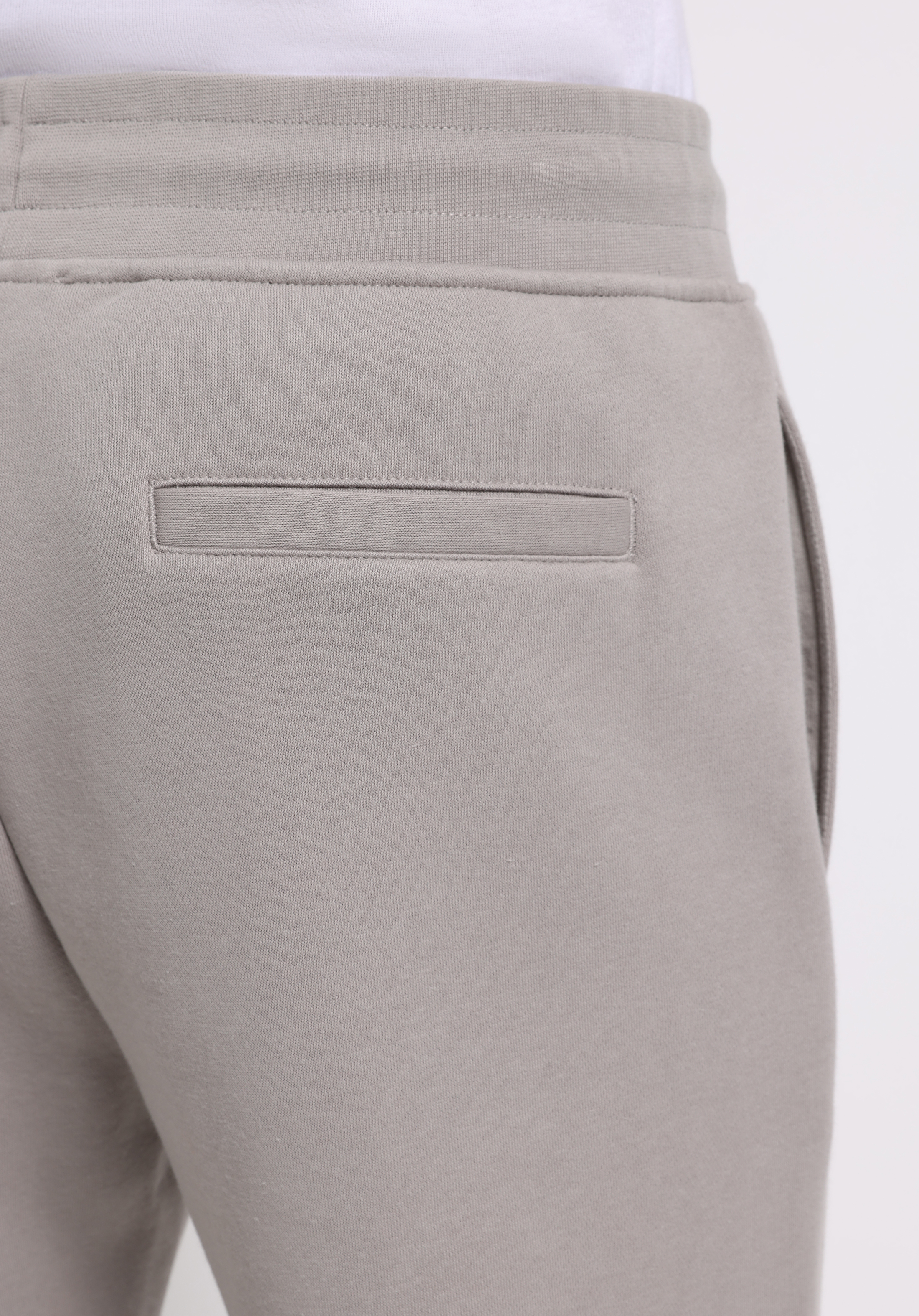 Slim Fit Orta Bel Düz Erkek Gri Eşofman Altı