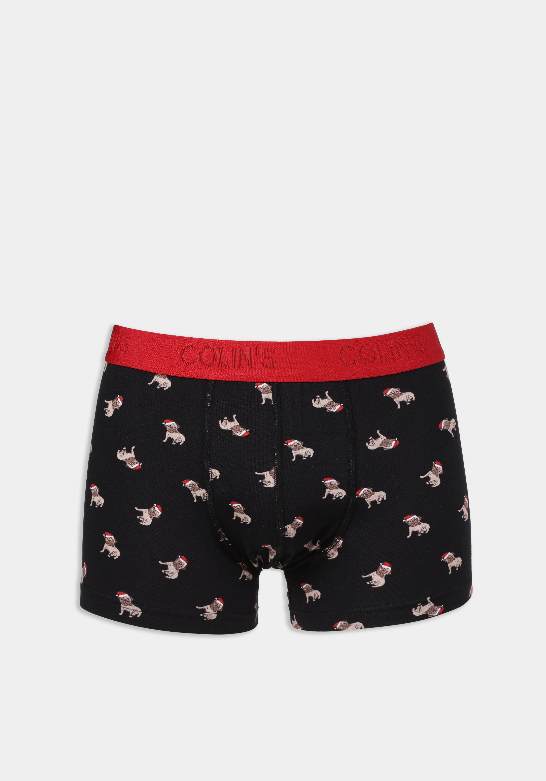 Modern Fit Baskılı Erkek Siyah Boxer