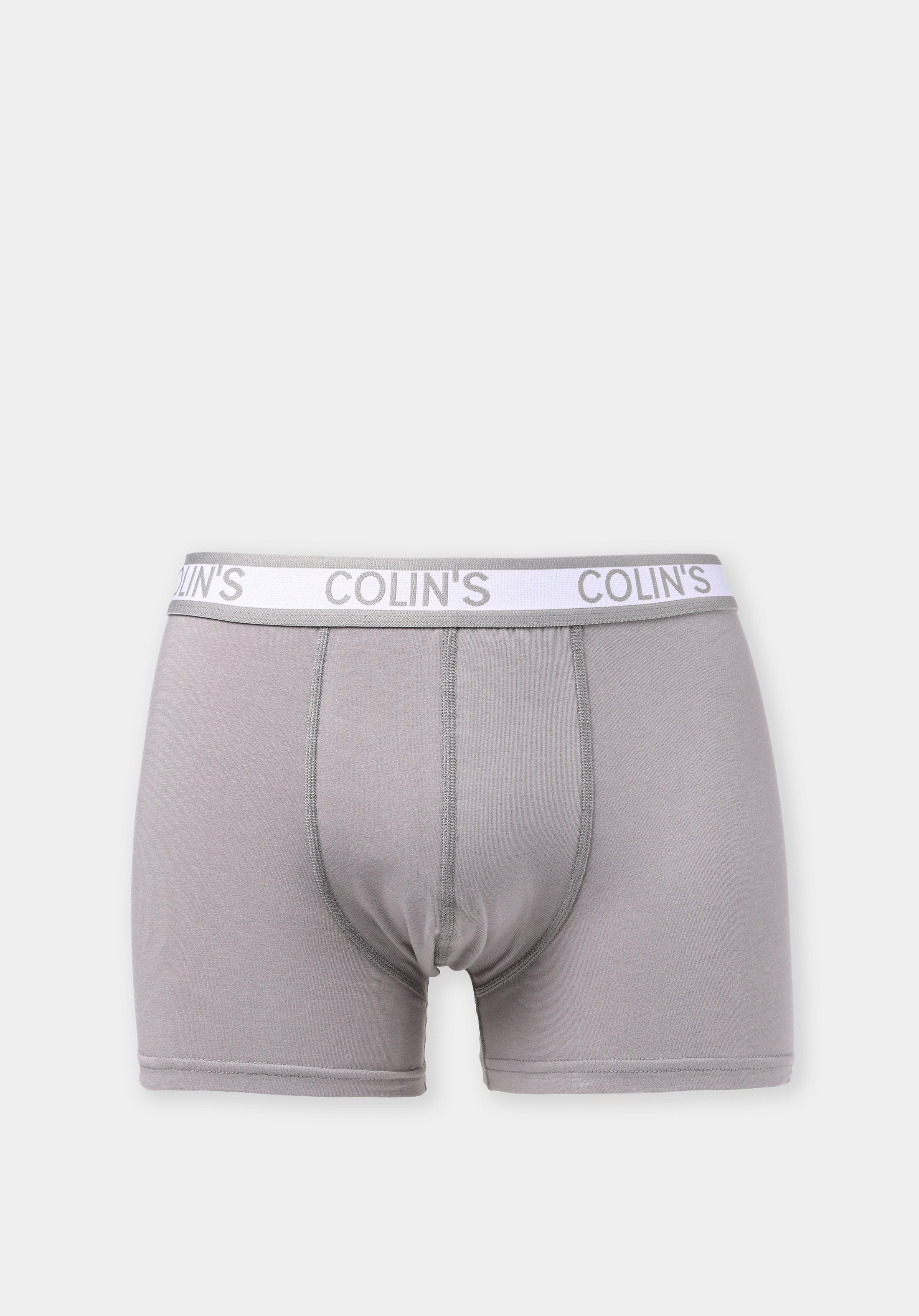 Modern Fit Düz Erkek Gri Boxer