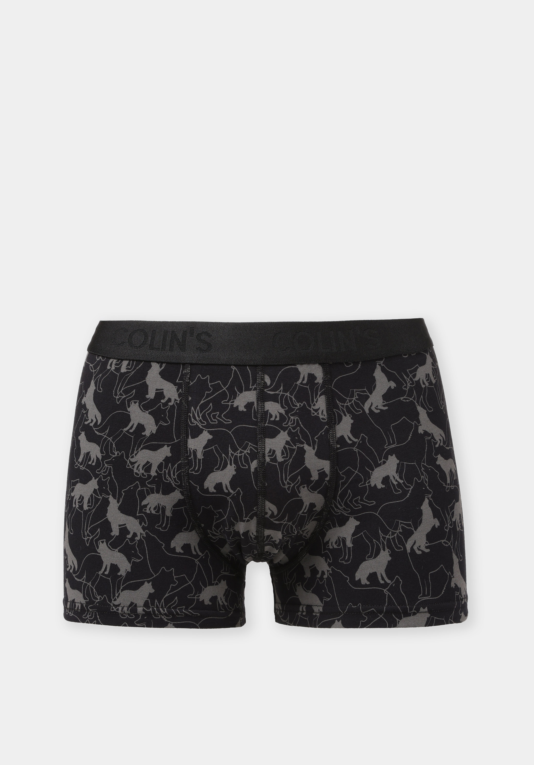 Modern Fit Baskılı Erkek Gri Boxer