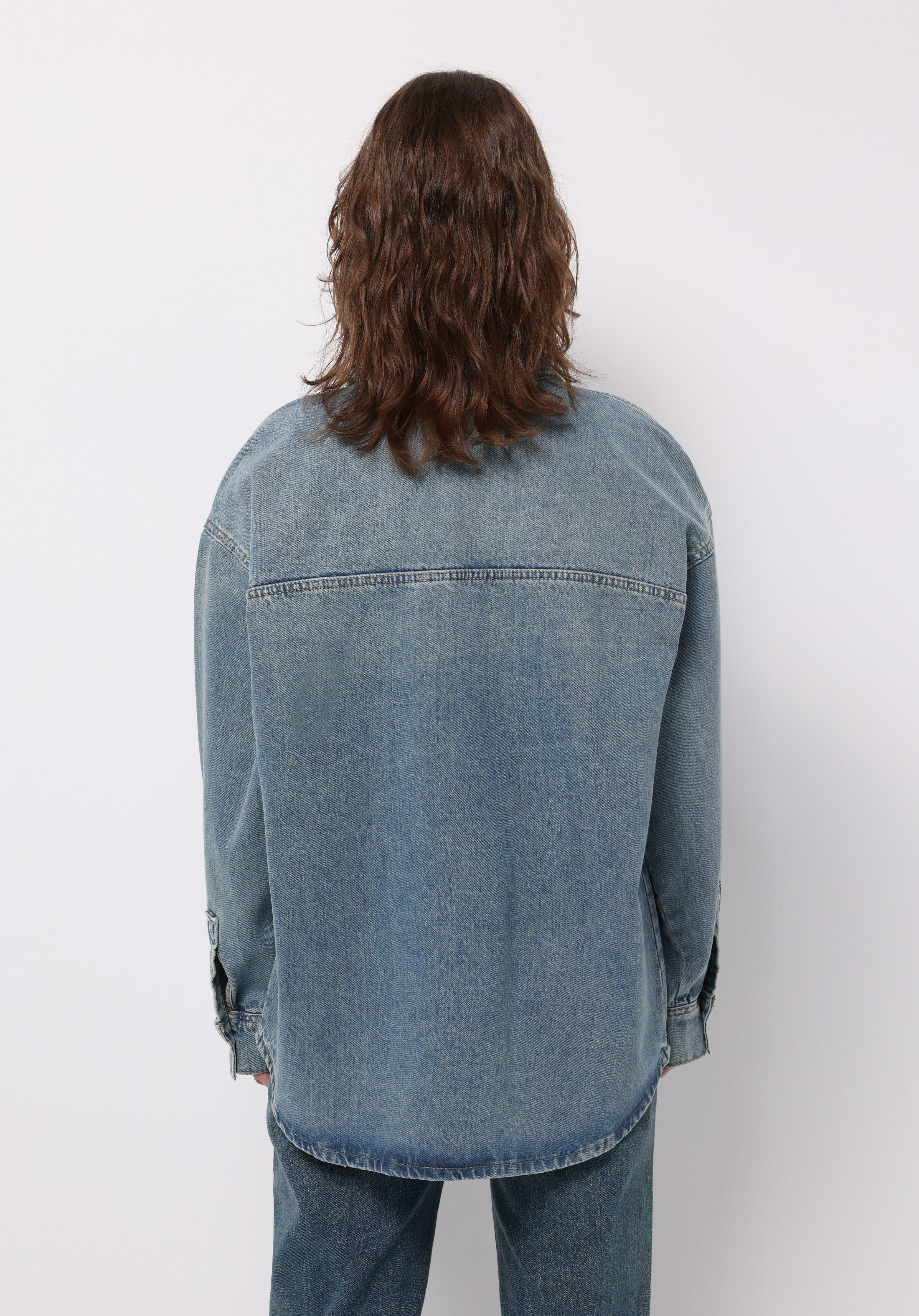 Oversize Fit   Kadın Mavi Shacket