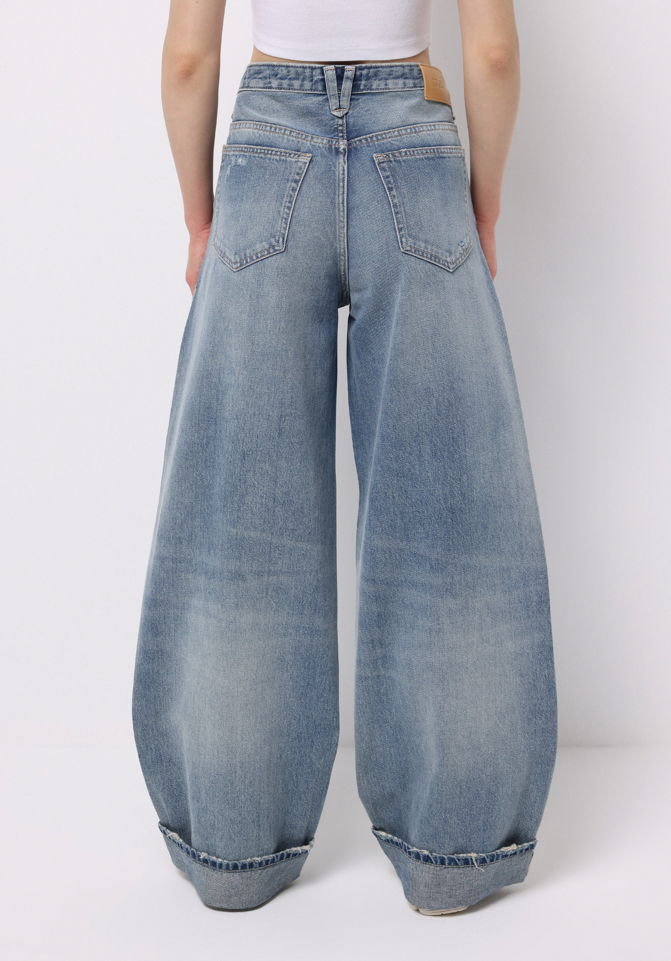 Loose Fit   Kadın İndigo Jean Pantolon