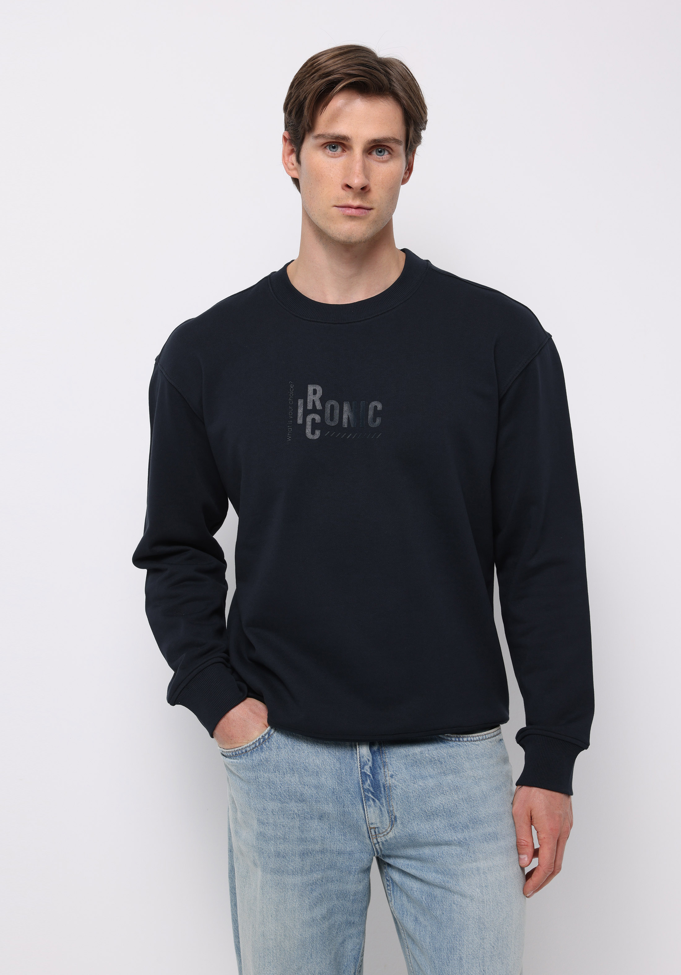 Comfort Fit   Erkek Lacivert Sweatshirt