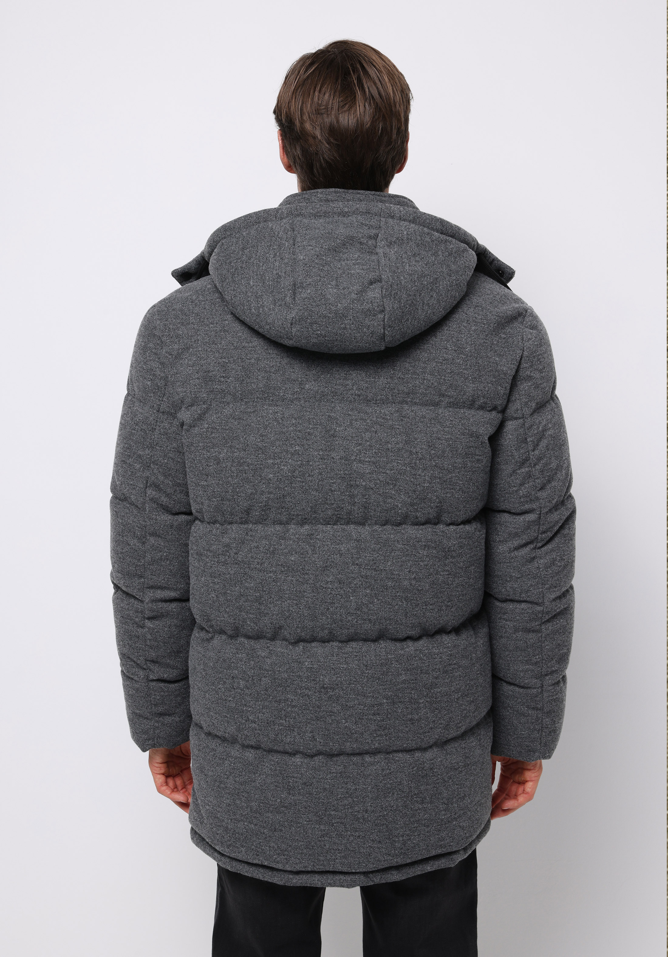 Regular Fit     Erkek Gri Kaban