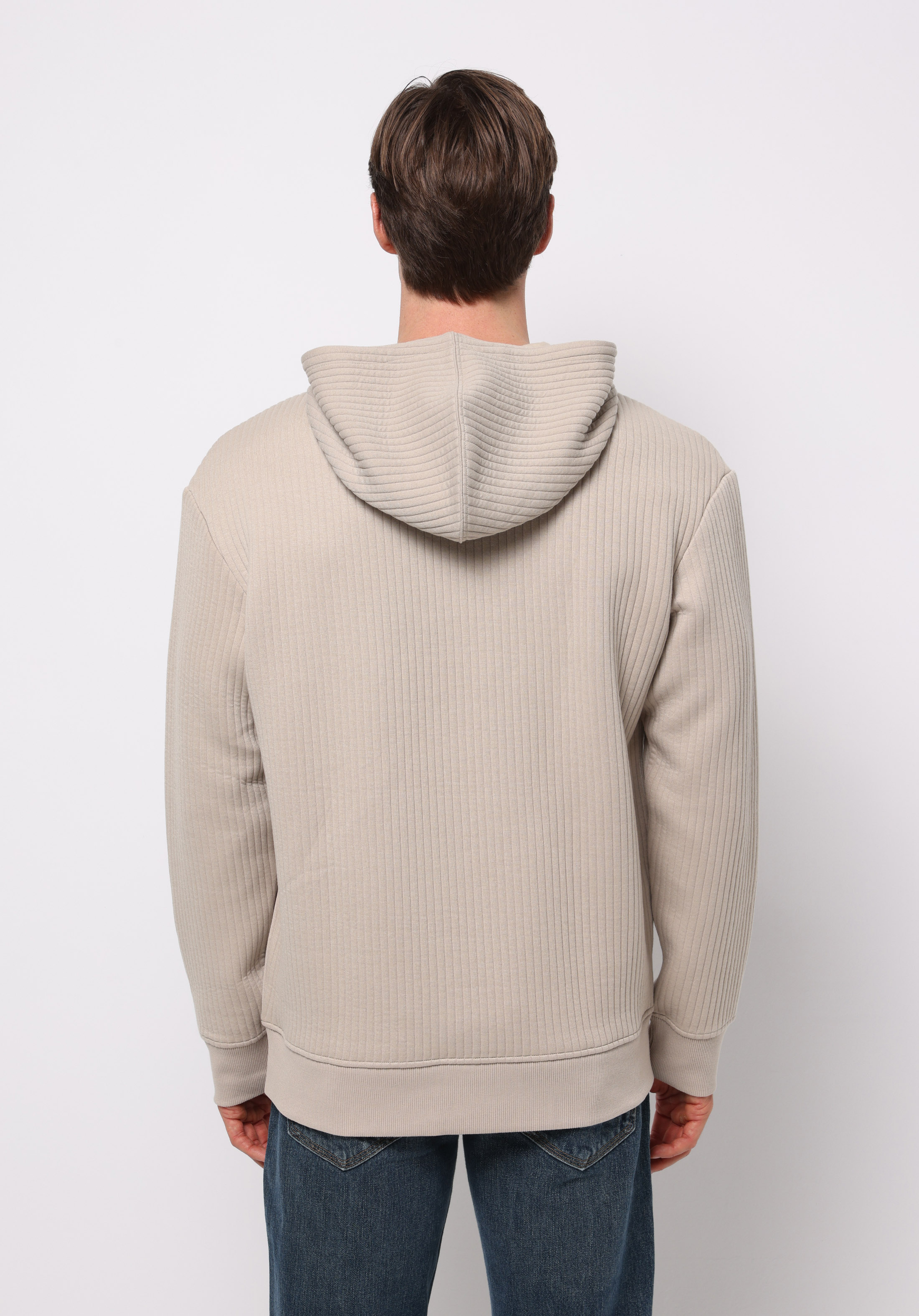 Comfort Fit   Erkek Bej Sweatshirt