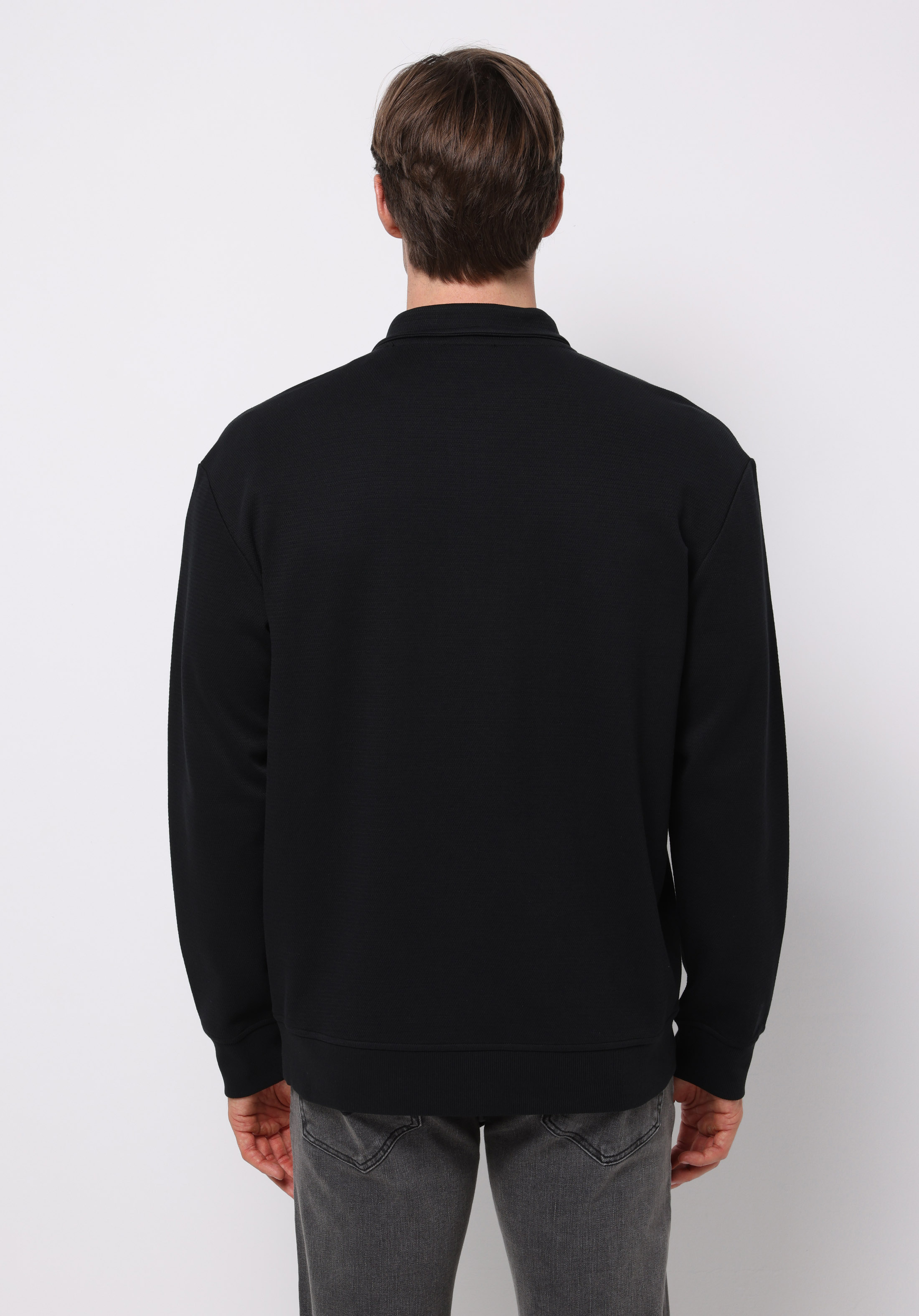 Comfort Fit   Erkek Siyah Sweatshirt