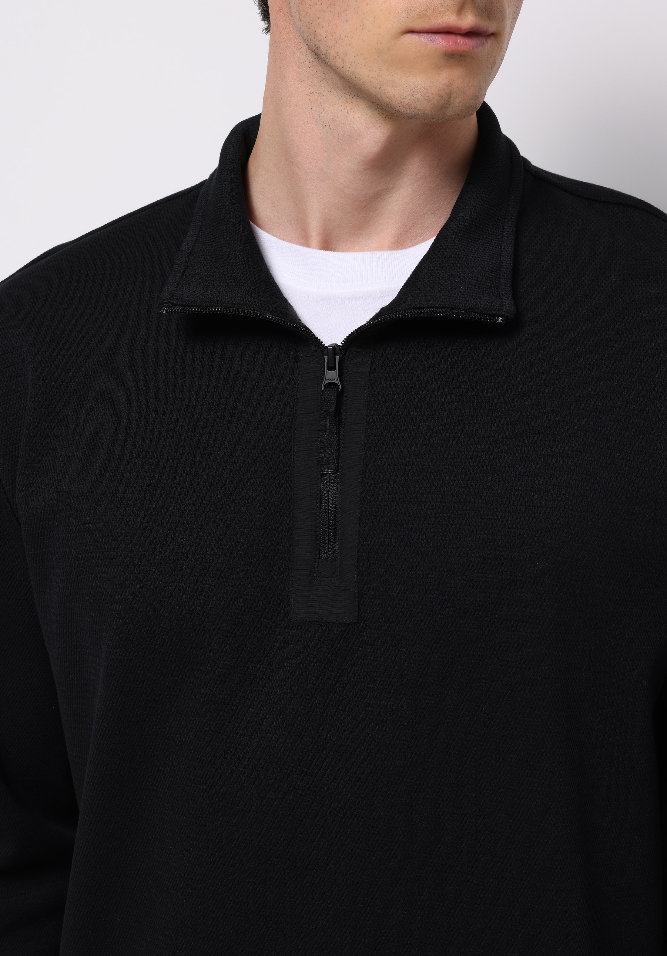 Comfort Fit   Erkek Siyah Sweatshirt