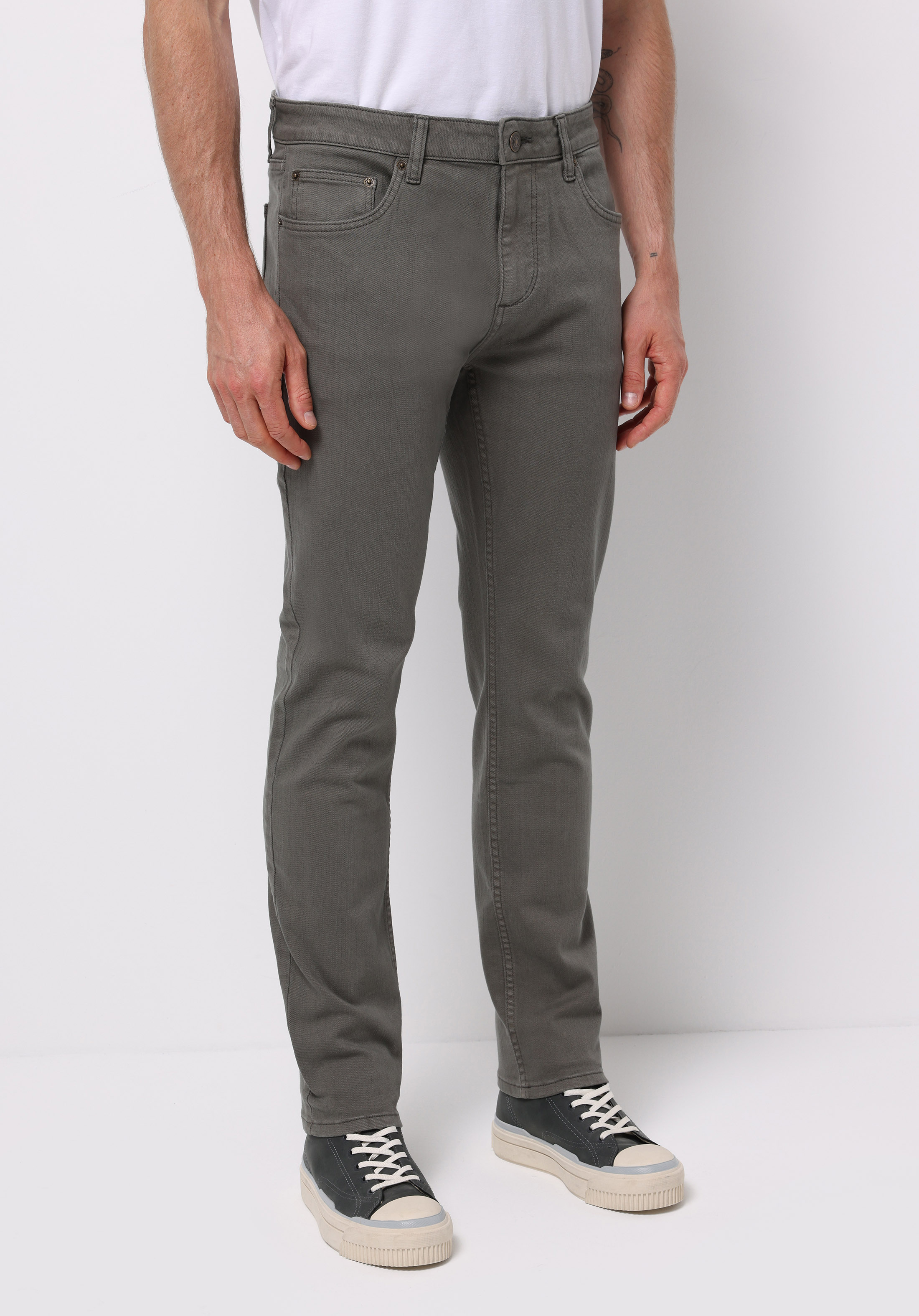 Straight Fit Orta Bel Düz Paça Erkek Yeşil  Pantolon