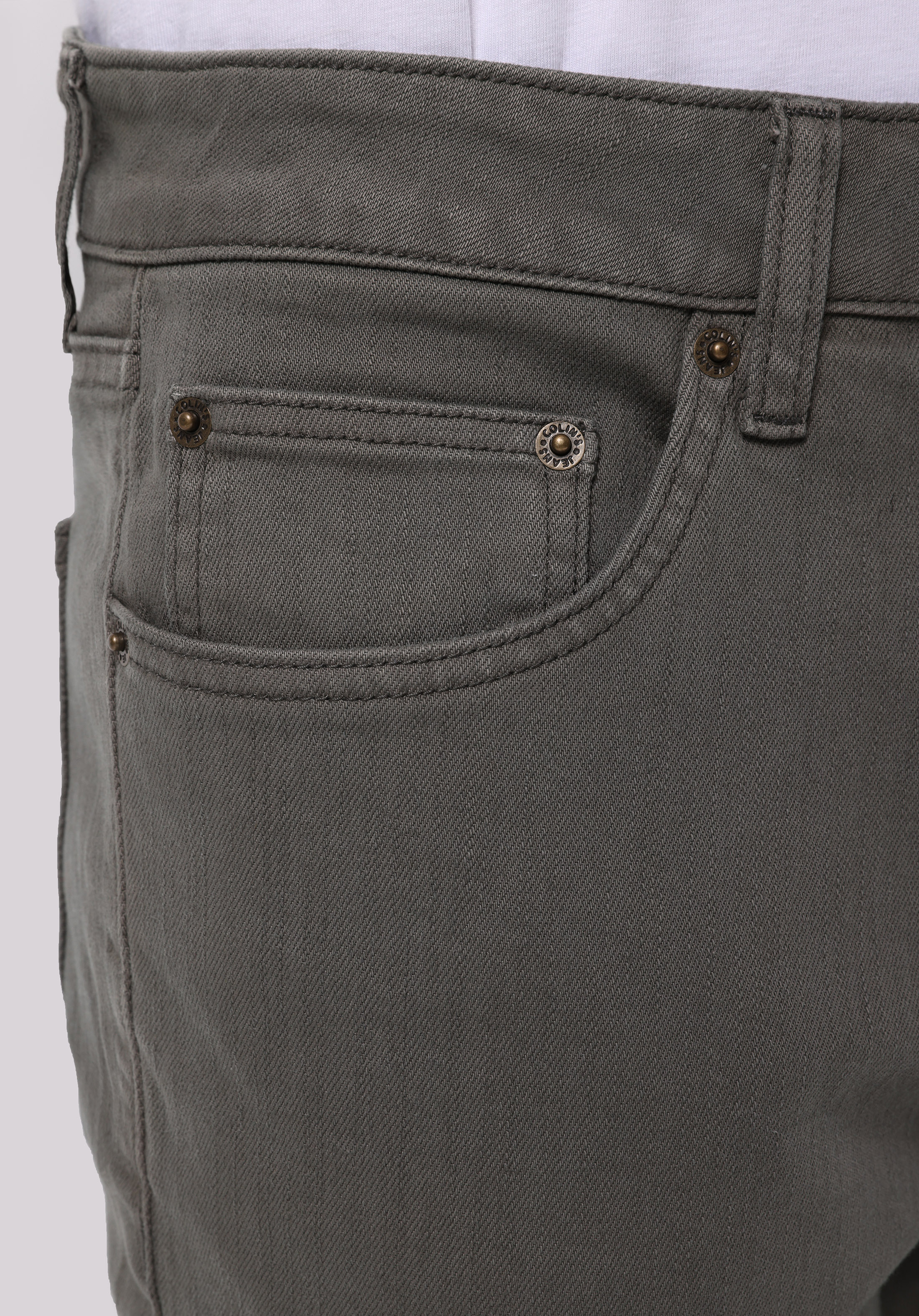 Straight Fit Orta Bel Düz Paça Erkek Yeşil  Pantolon