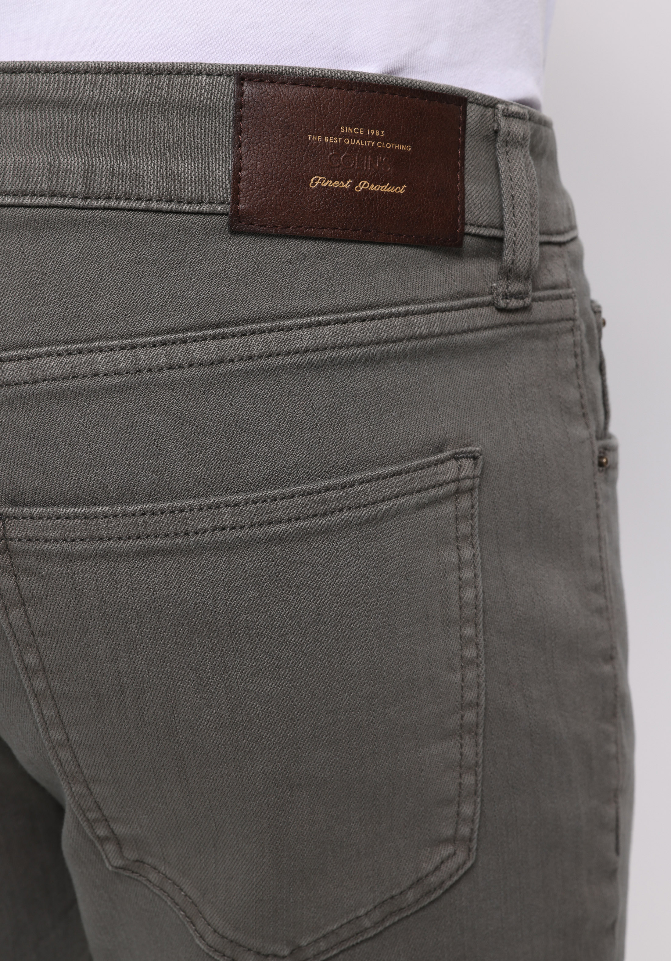 Straight Fit Orta Bel Düz Paça Erkek Yeşil  Pantolon