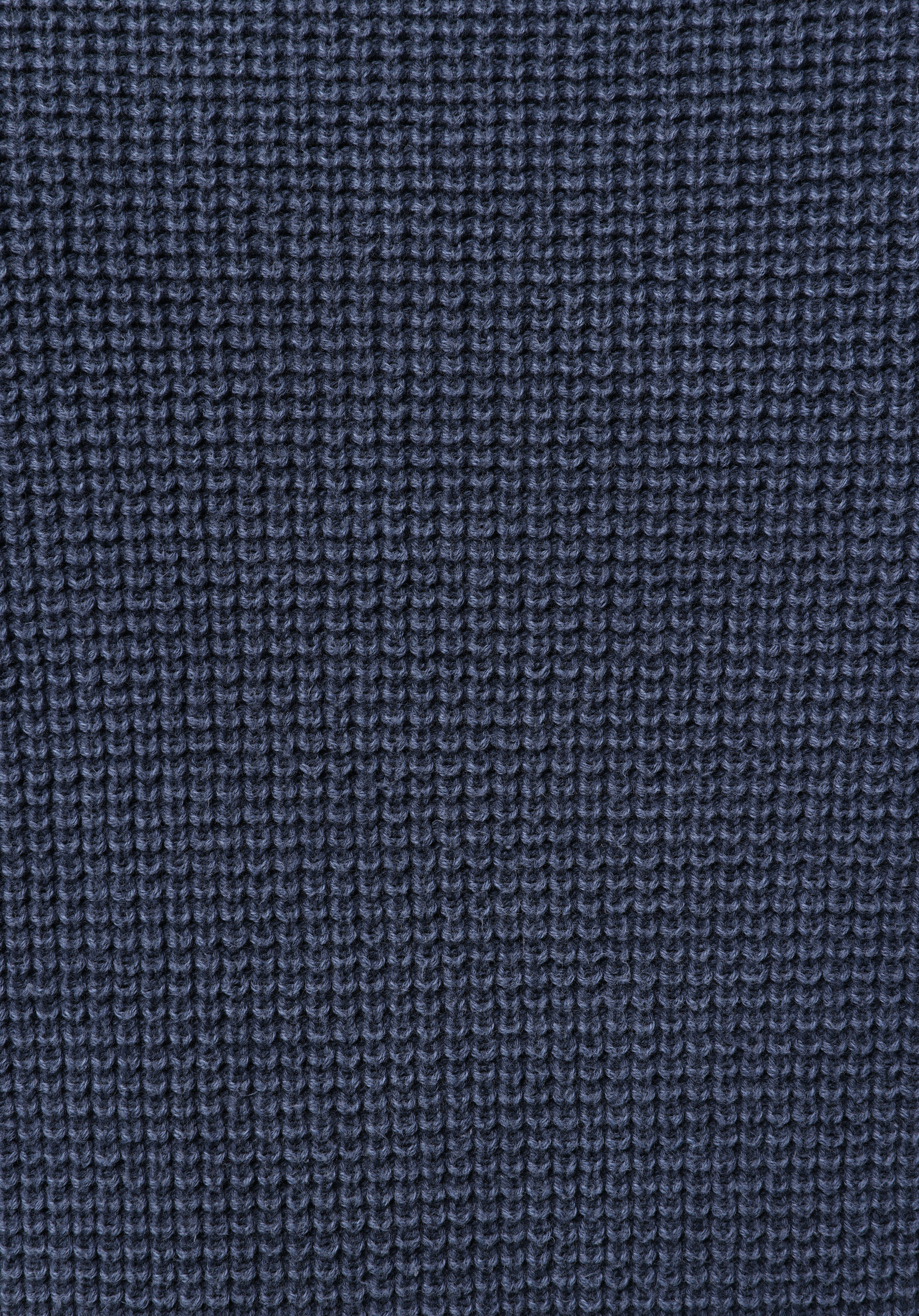 Regular Fit Yuvarlak Yaka Jakarlı Erkek Mavi Kazak