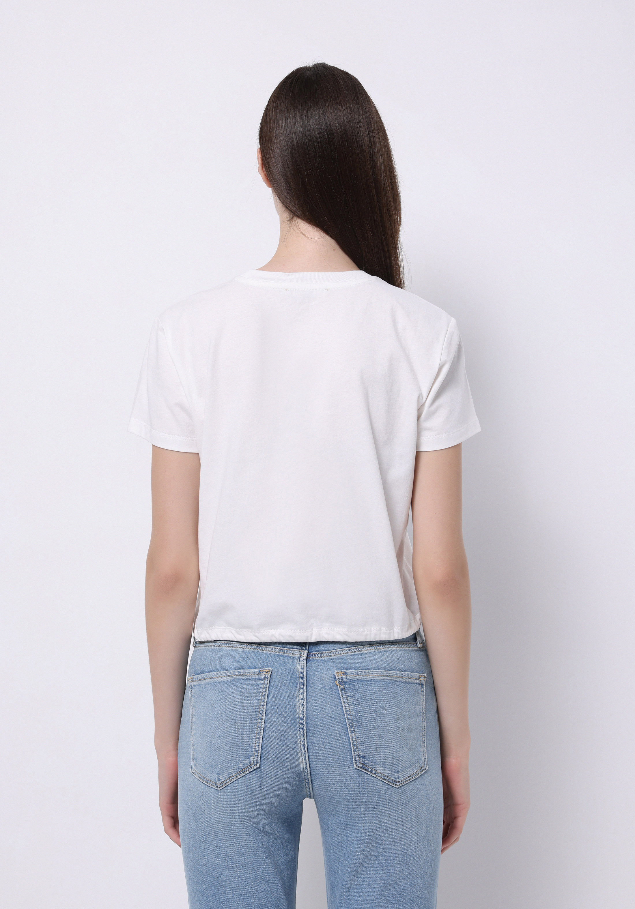Regular Fit   Kadın Beyaz Kısa Kol Tişört