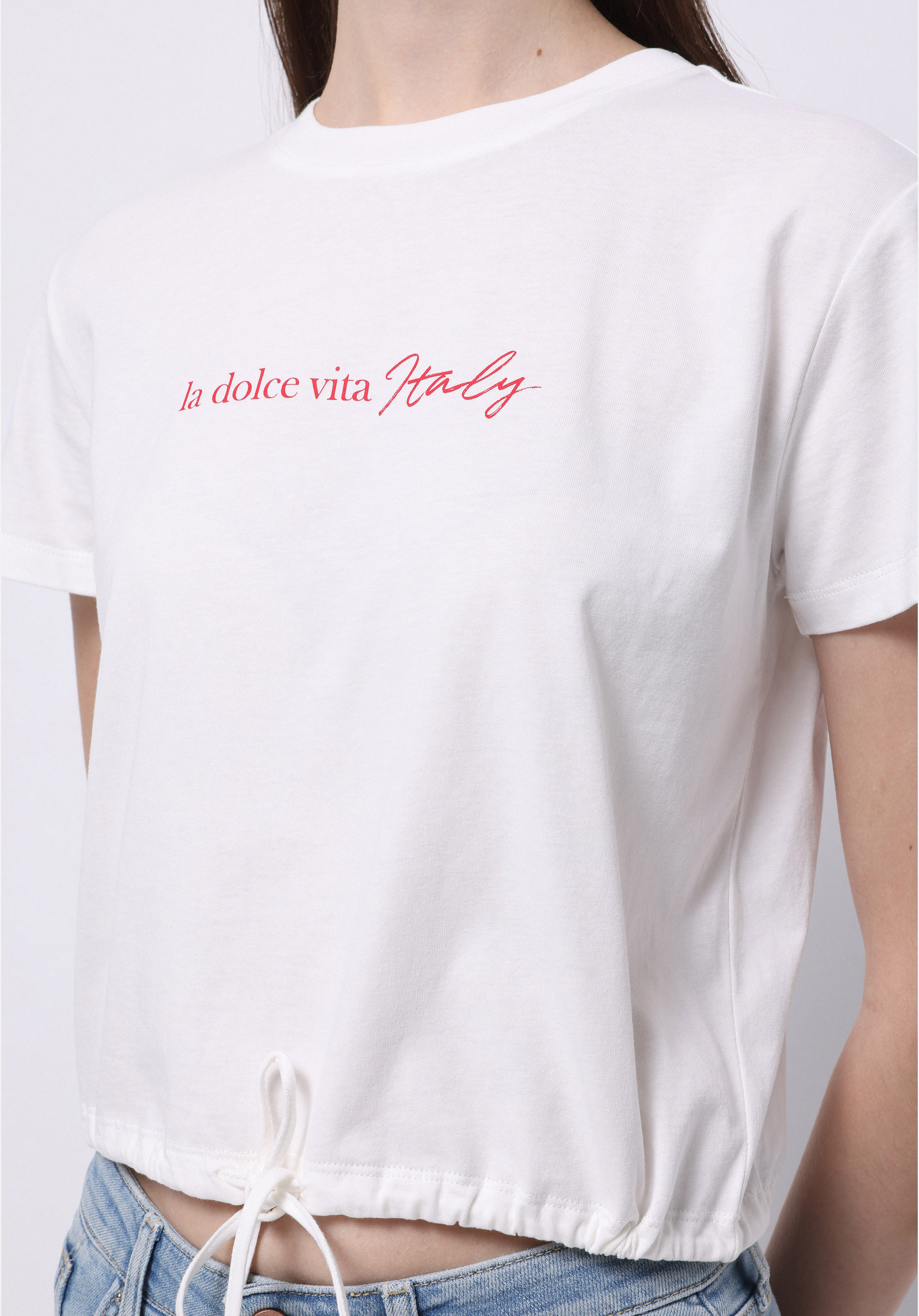 Regular Fit   Kadın Beyaz Kısa Kol Tişört