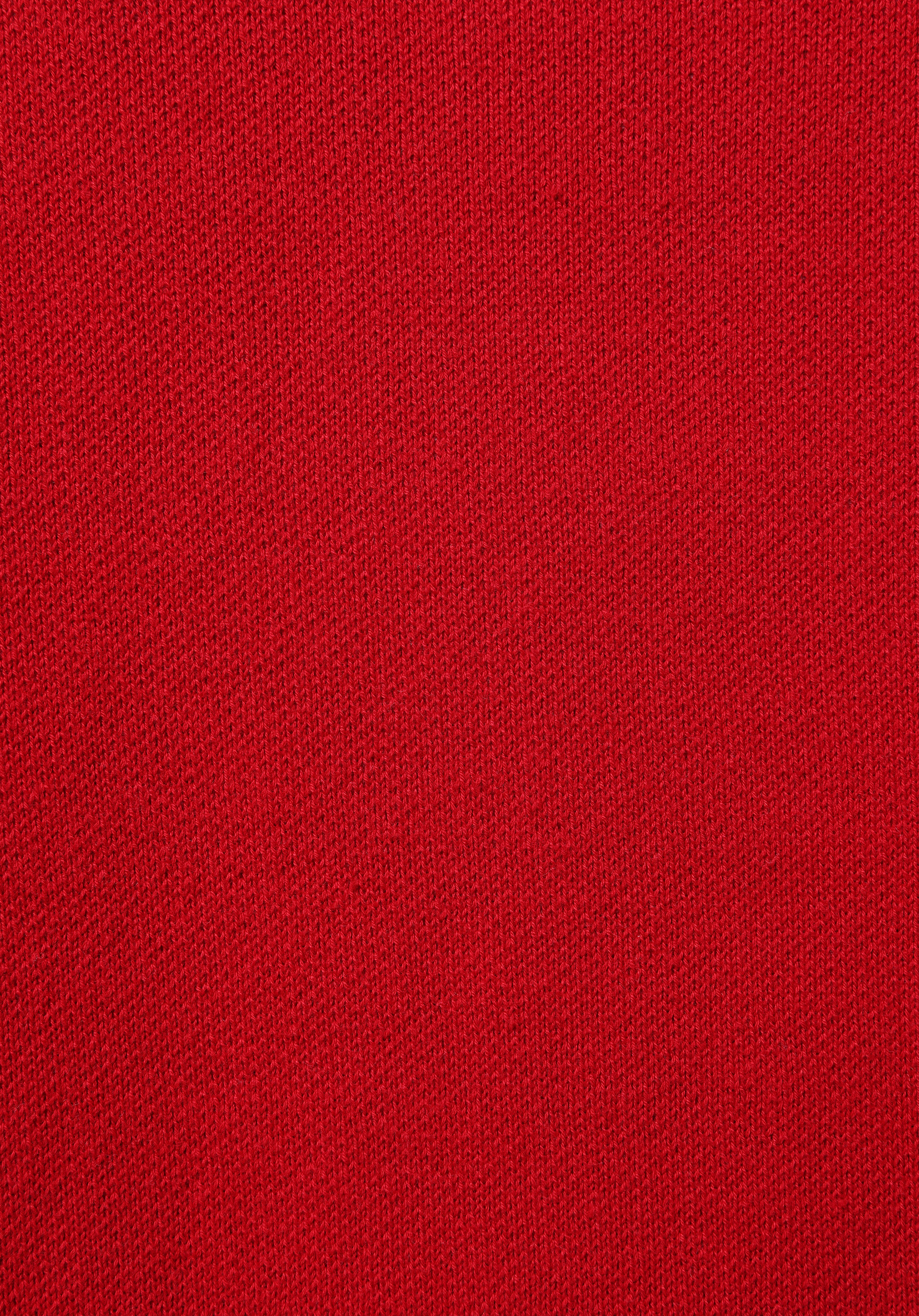 Regular Fit Yuvarlak Yaka Jakarlı Erkek Kirmizi Kazak