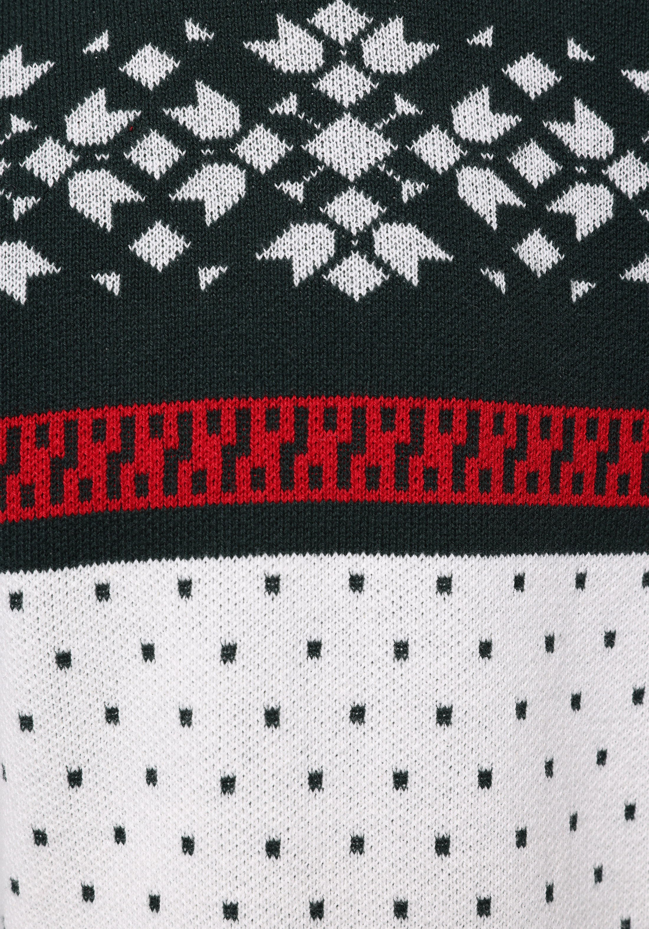 Regular Fit Yuvarlak Yaka Jakarlı Erkek Yeşil Kazak