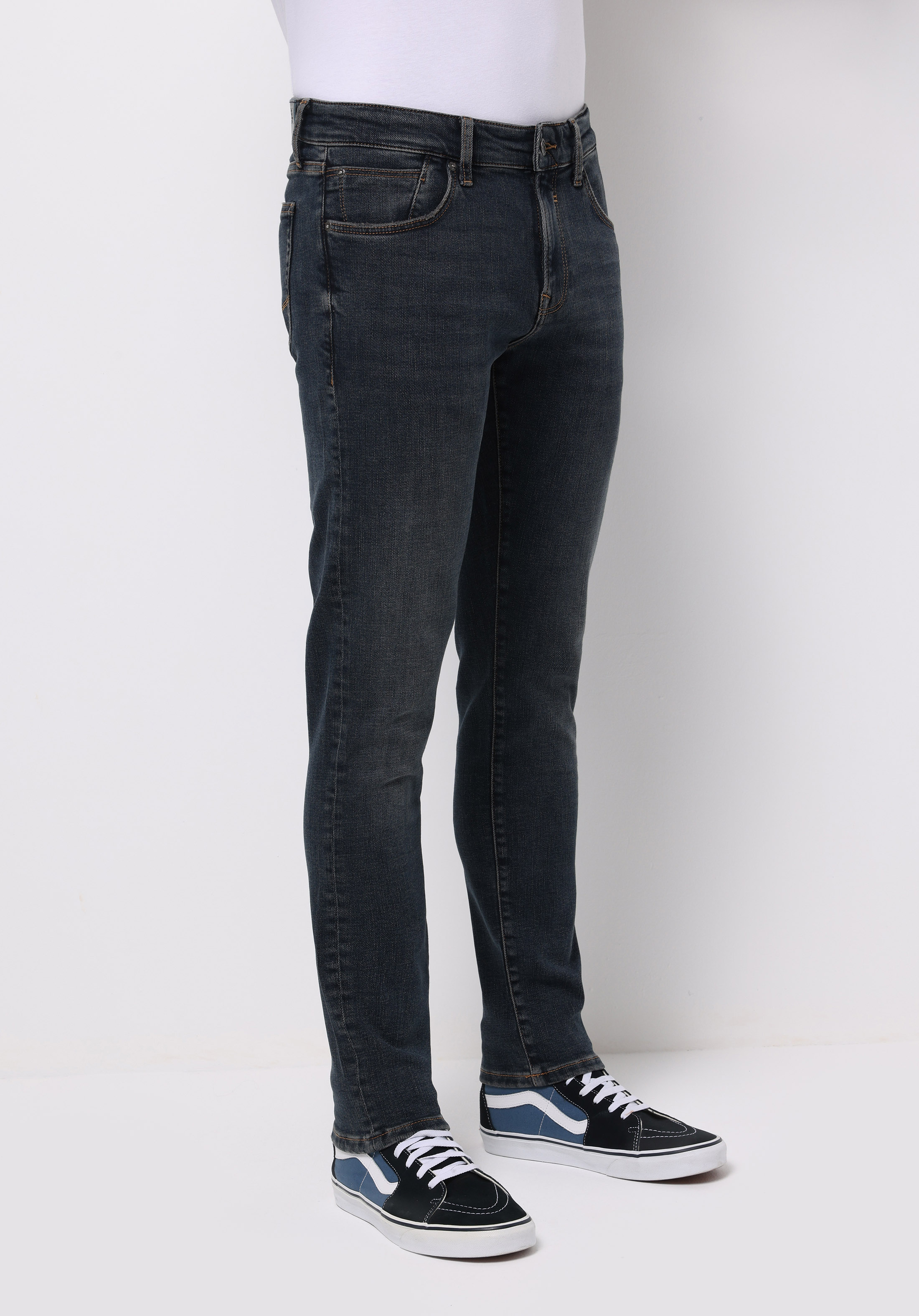 Slim Fit   Erkek Lacivert Jean Pantolon