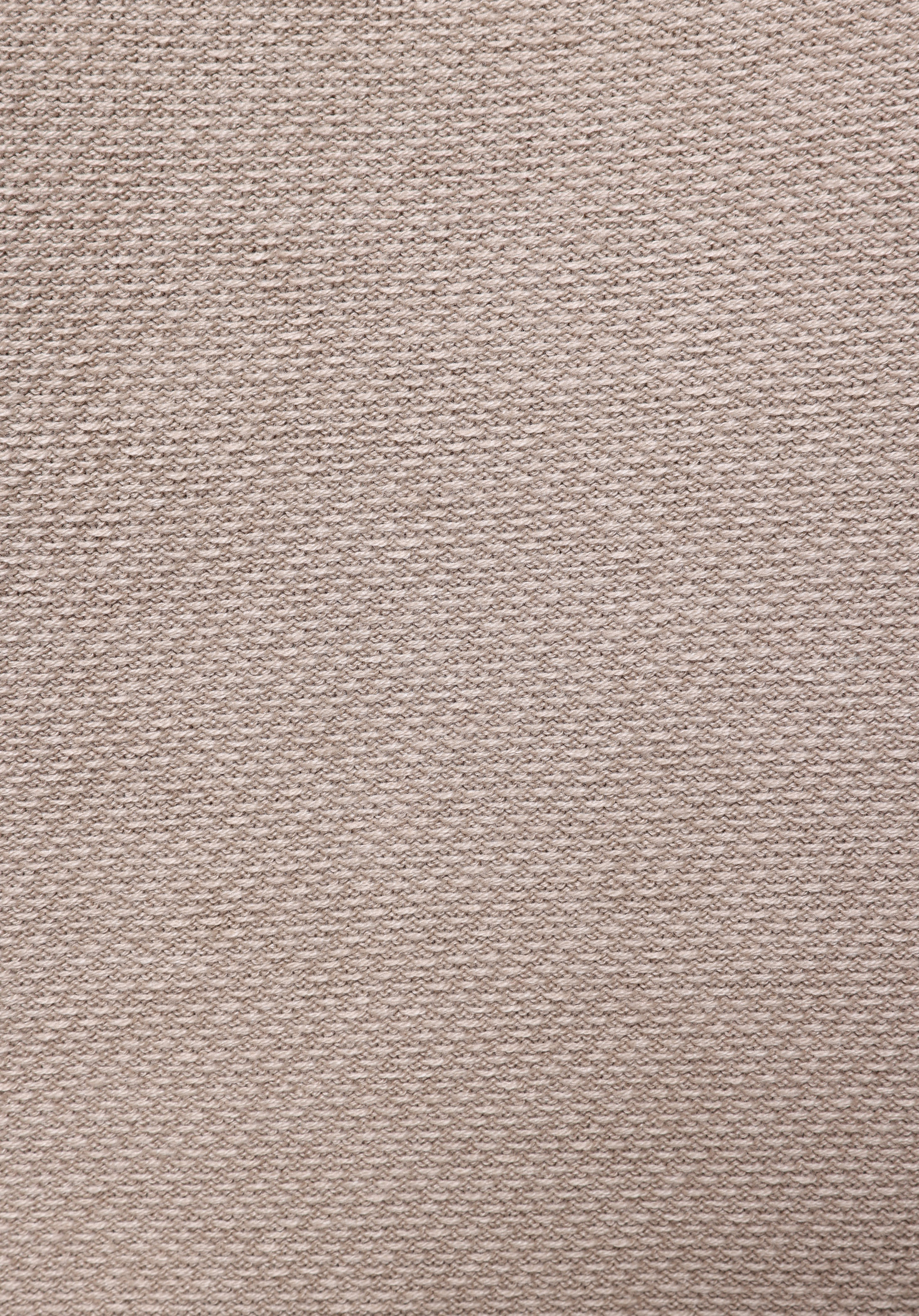 Regular Fit Yuvarlak Yaka Jakarlı Erkek Bej Kazak