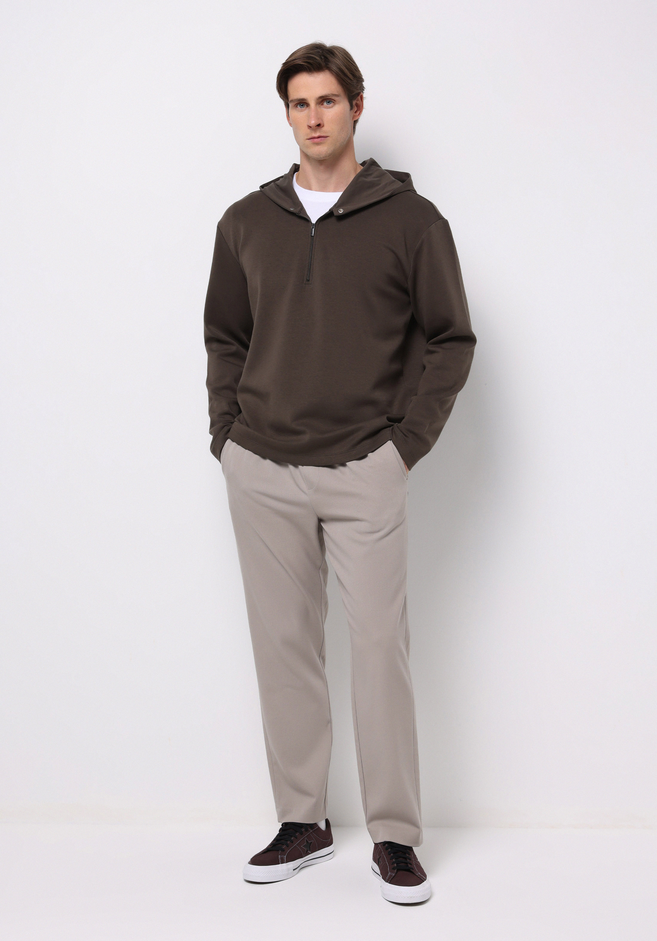Comfort Fit   Erkek Gri Sweatshirt